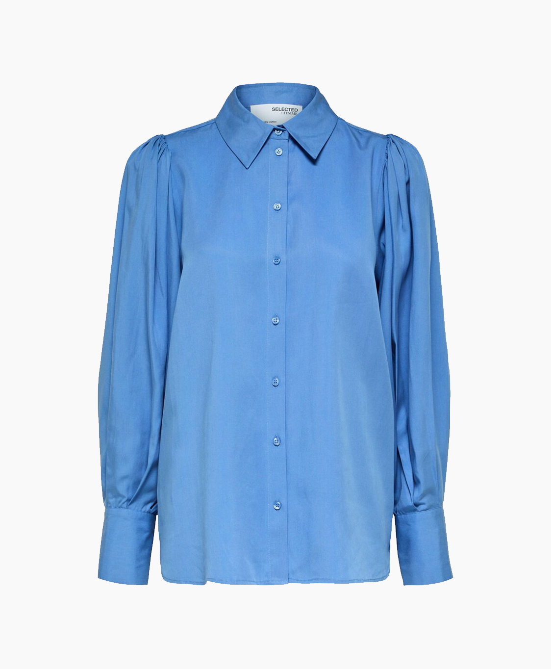 Selected Femme Blouse Porta Ls Shirt Ex Blauw