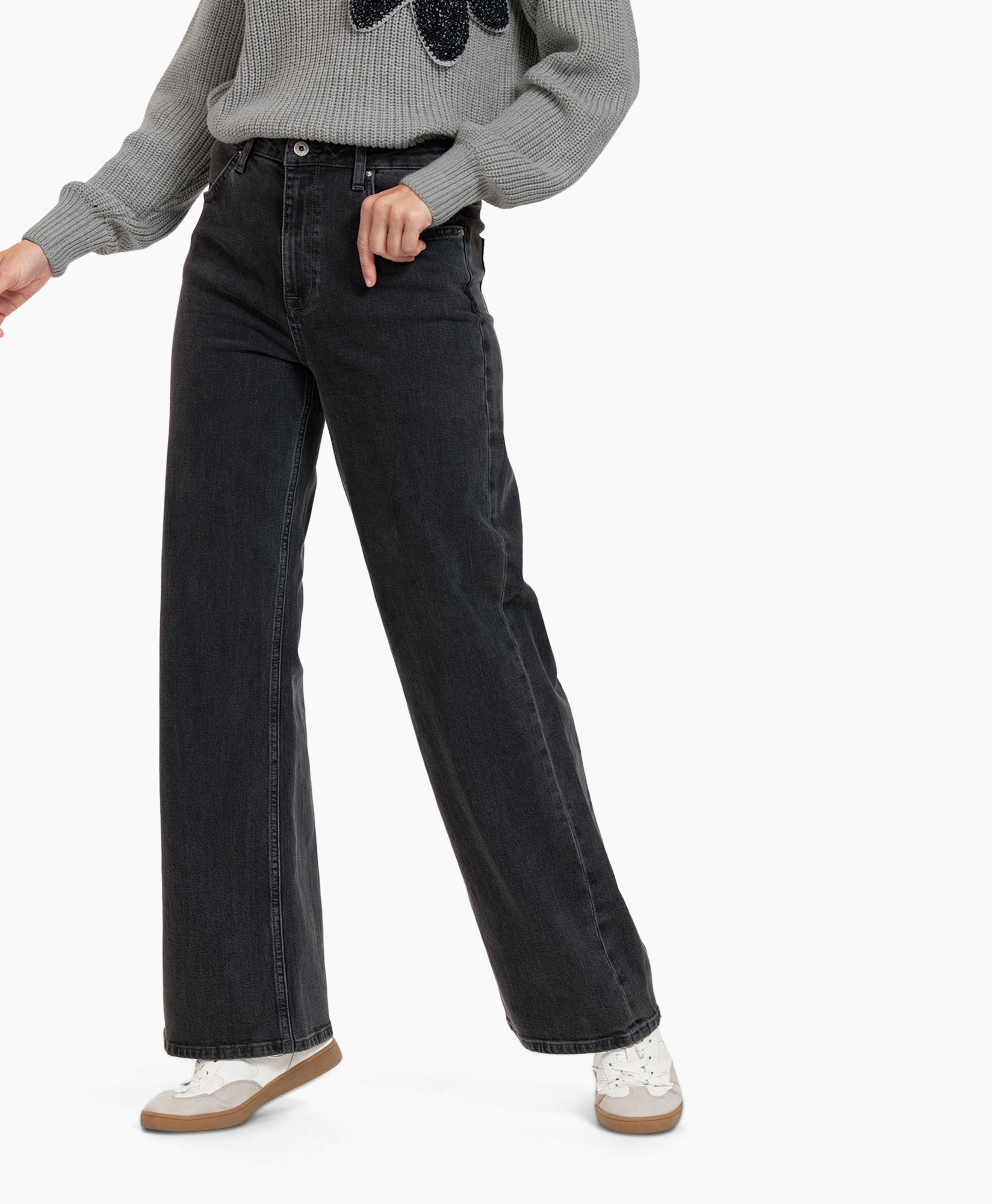 Broek Lexie Denim Trousers Zwart dessin