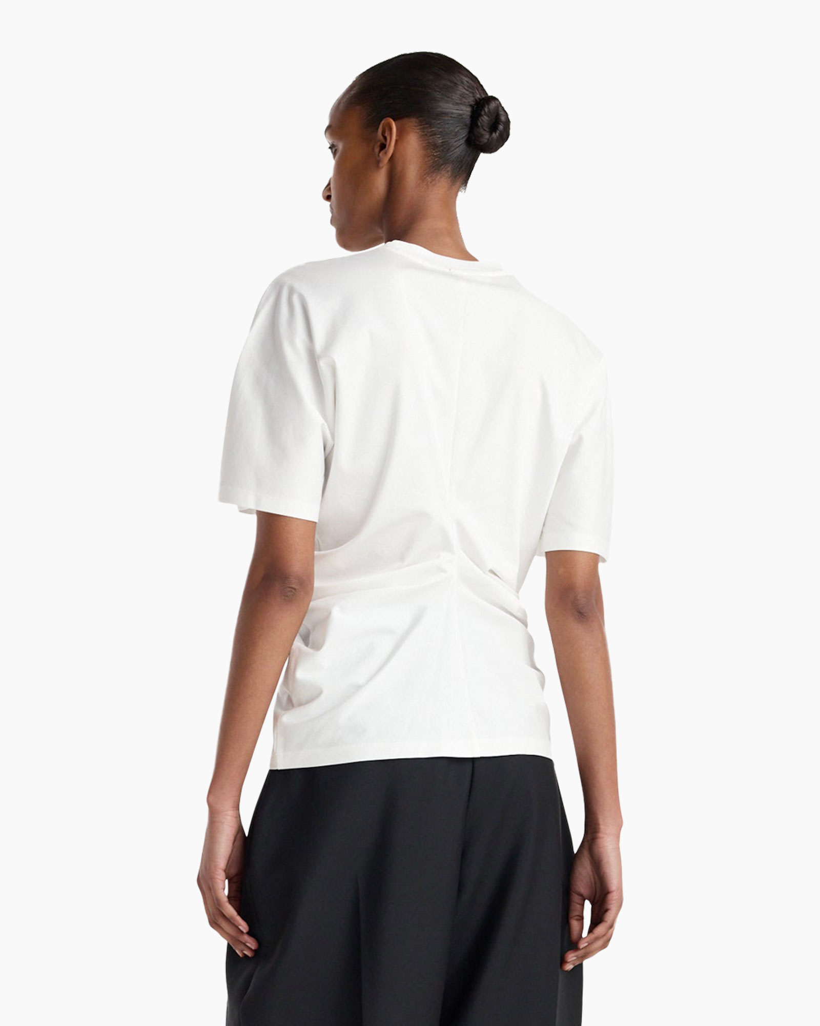 t-shirt, wit, korte mouwen, achterkant, casual top