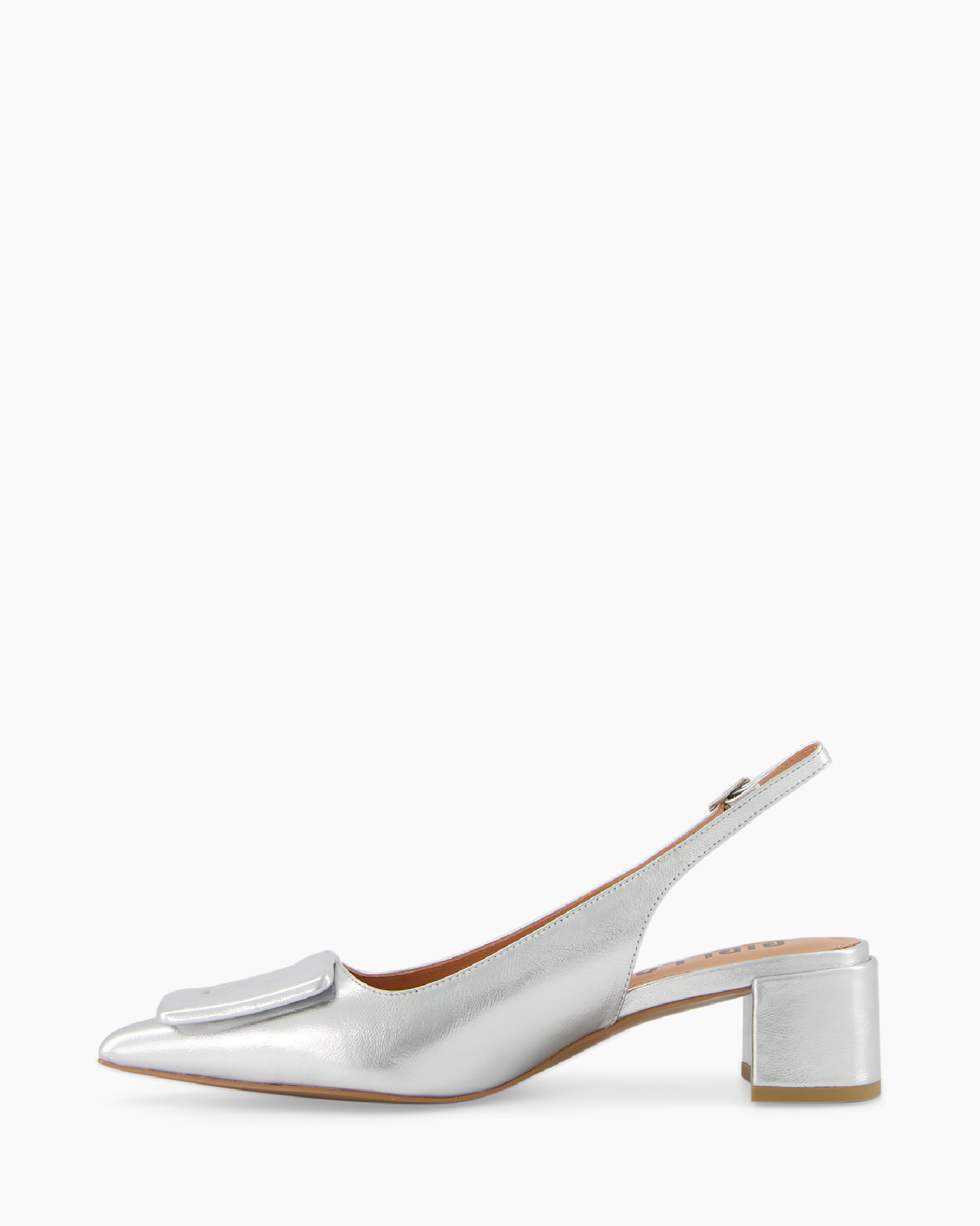 Pump Creased Leather Zilver