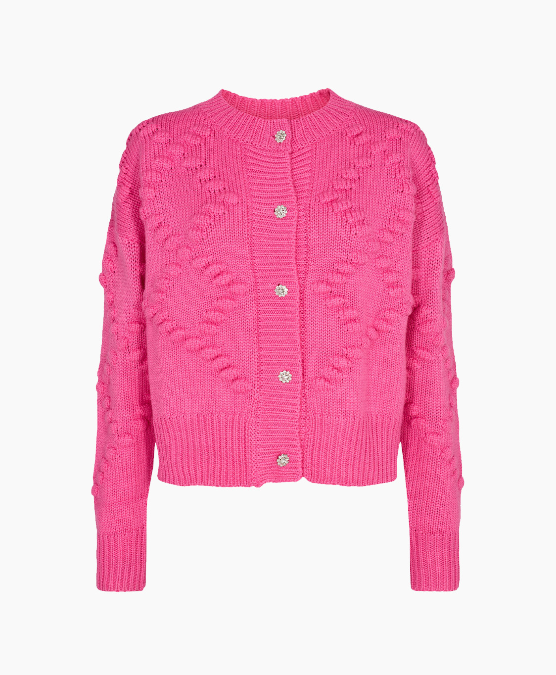 Co'couture Vest Bubble Knit Pink