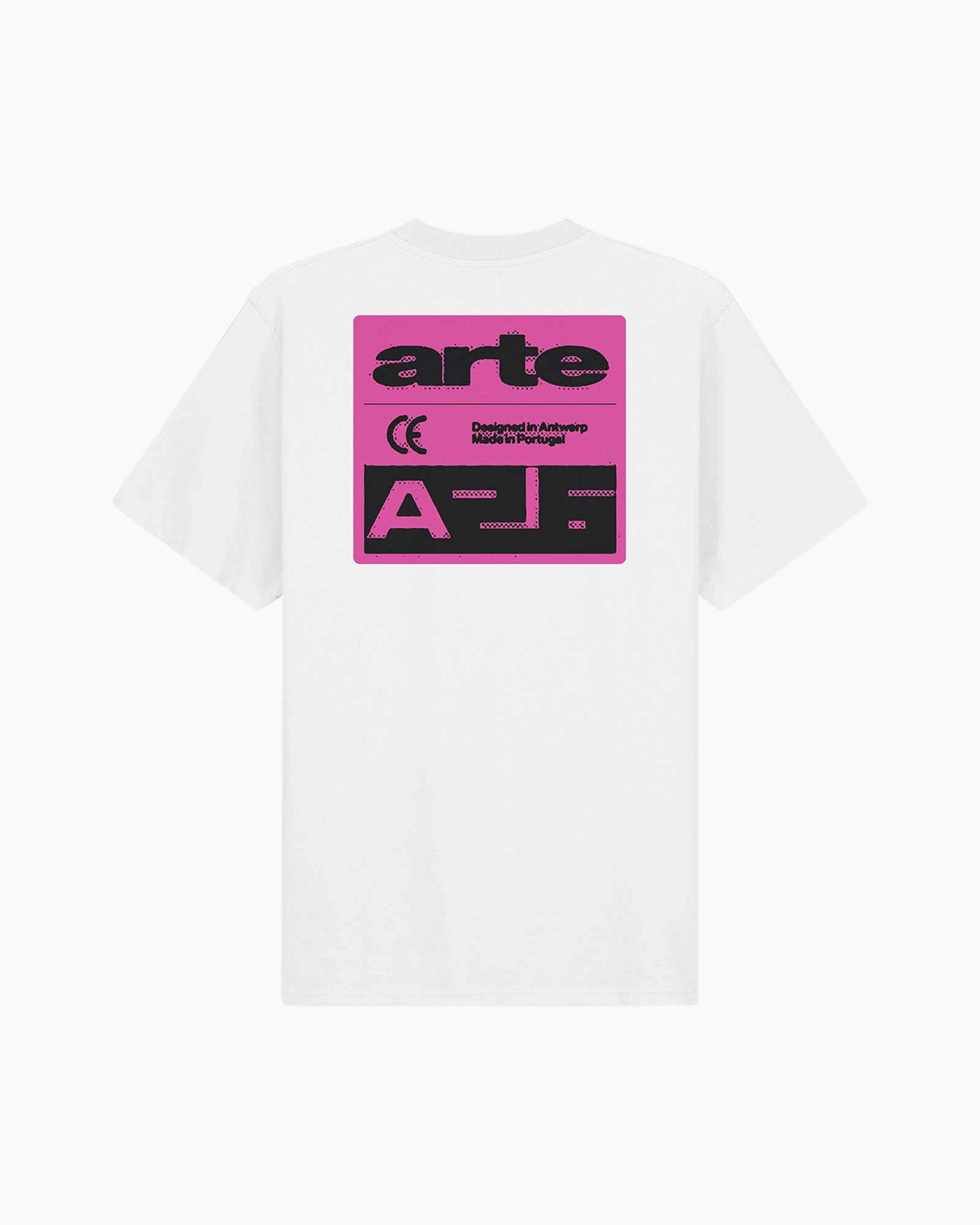t-shirt, grafisch, roze vierkant, drukontwerp, korte mouw