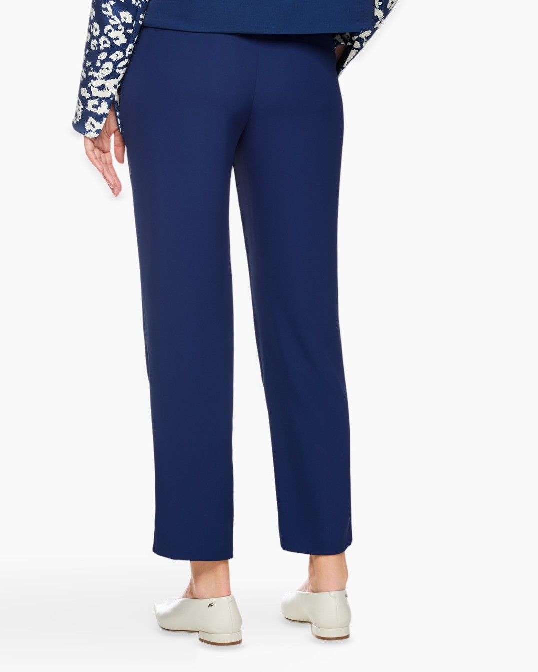 broek, broekspant, blauw, enkellengte, eenvoudig
