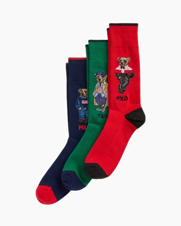 kousen, katoenkousen, gebreid, multicolor, Polo-logo