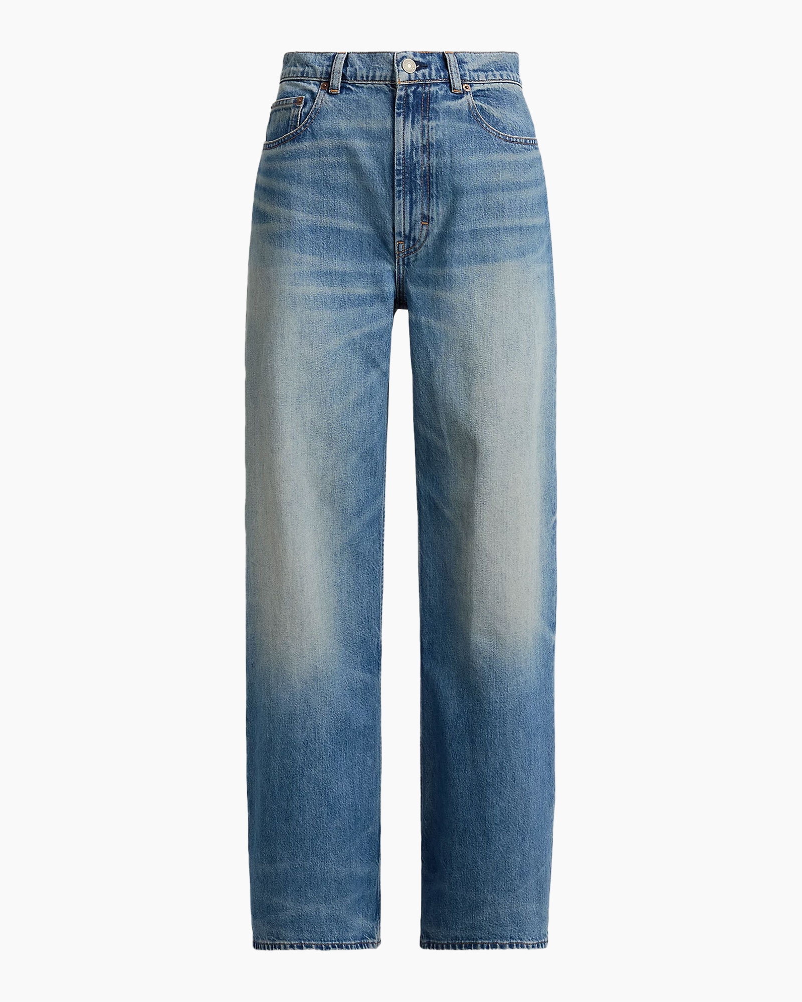 broek, denim, blauw, right-lijn, gesleten