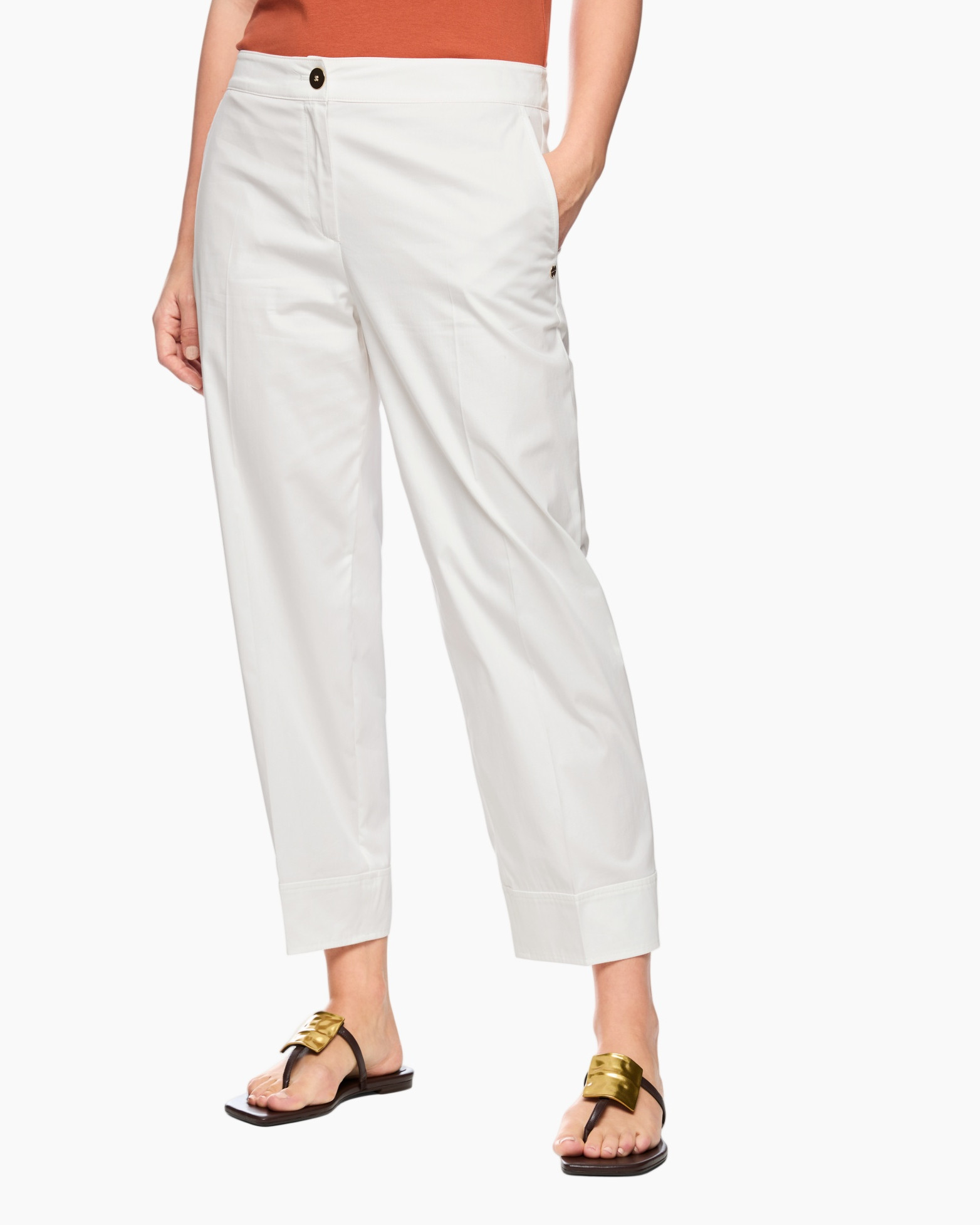 pants, cropped, light, white, pocket