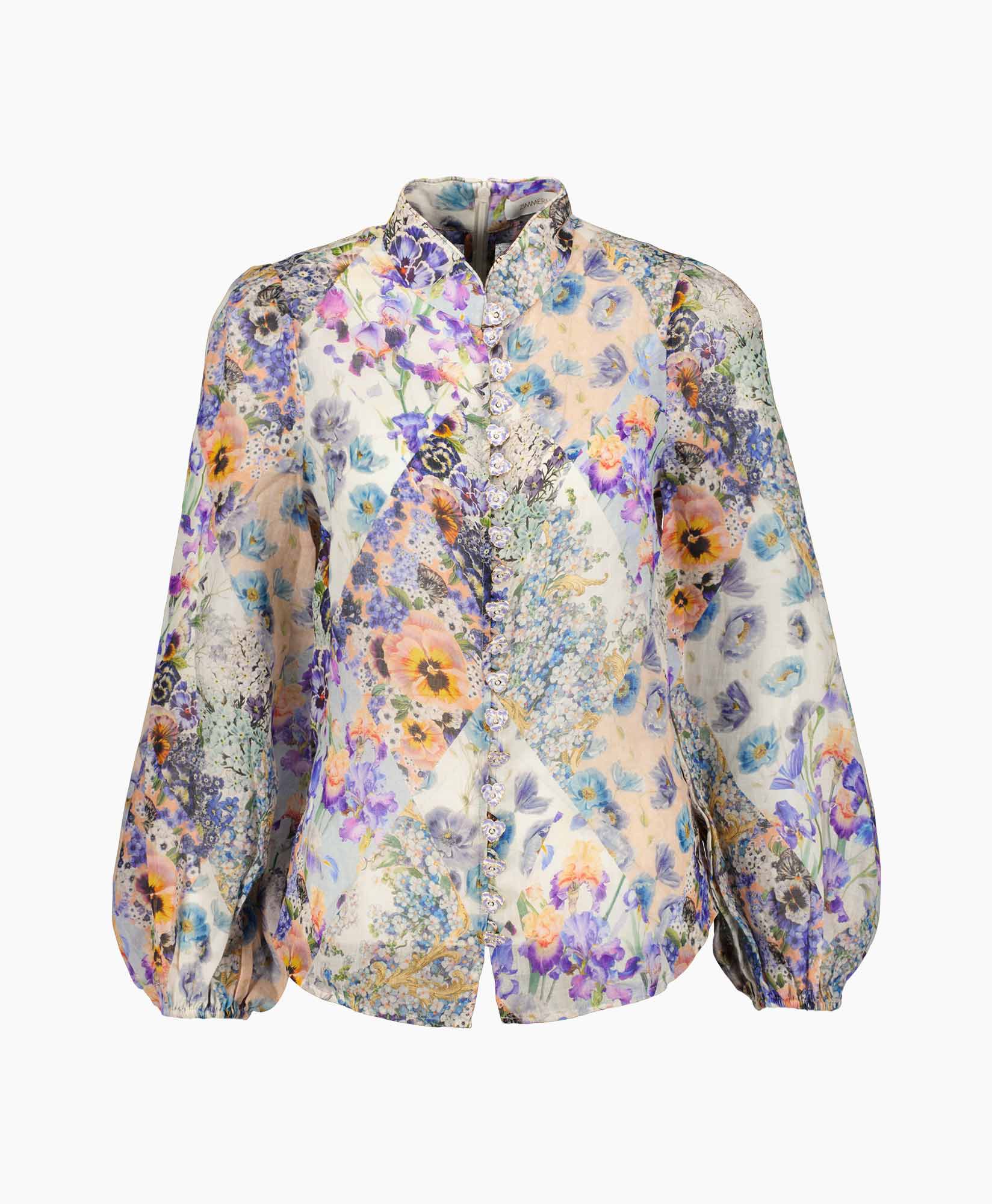 Zimmermann Blouse Tama Button Beige