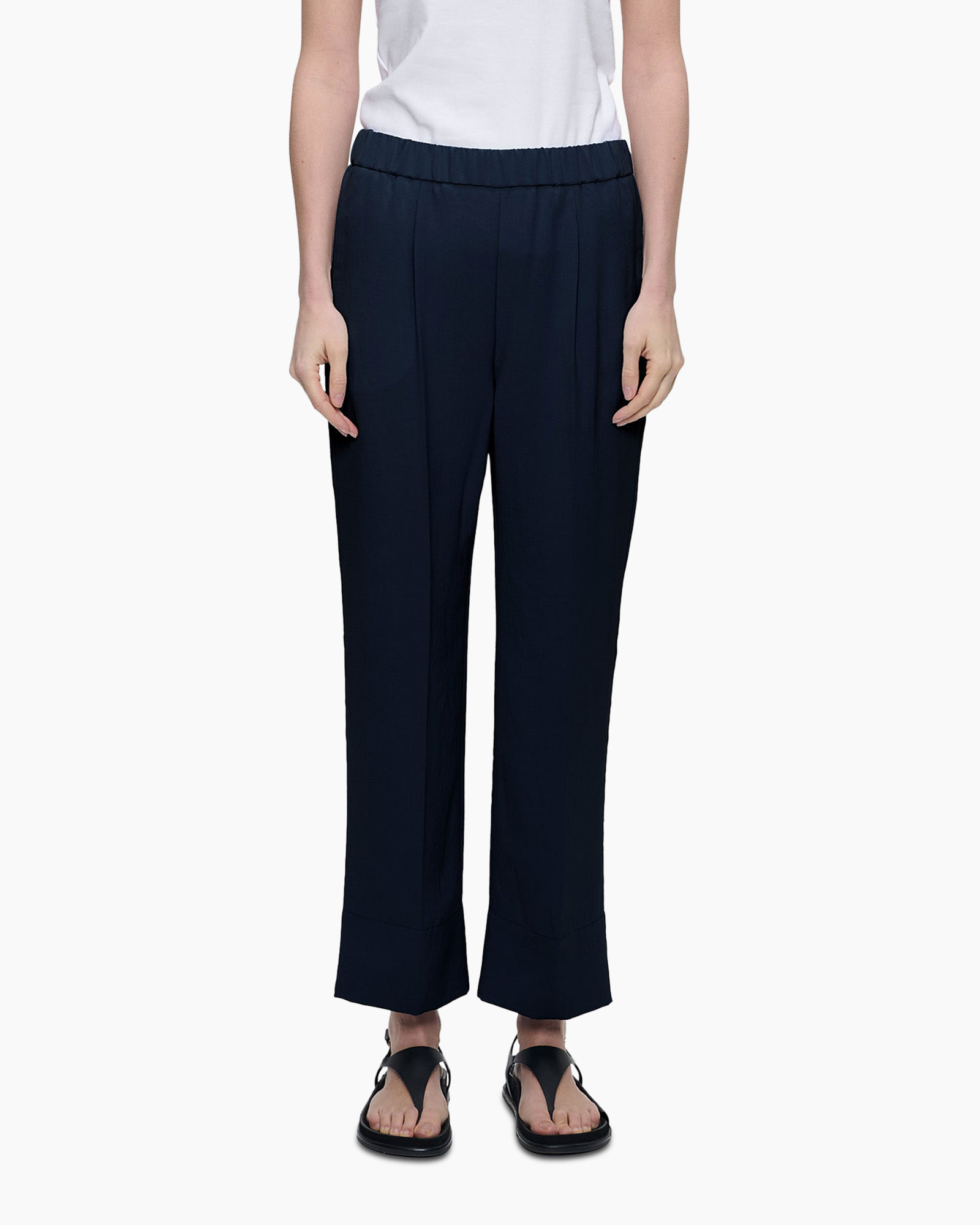 Pantalon Japanese Crepe Sydney Donker Blauw
