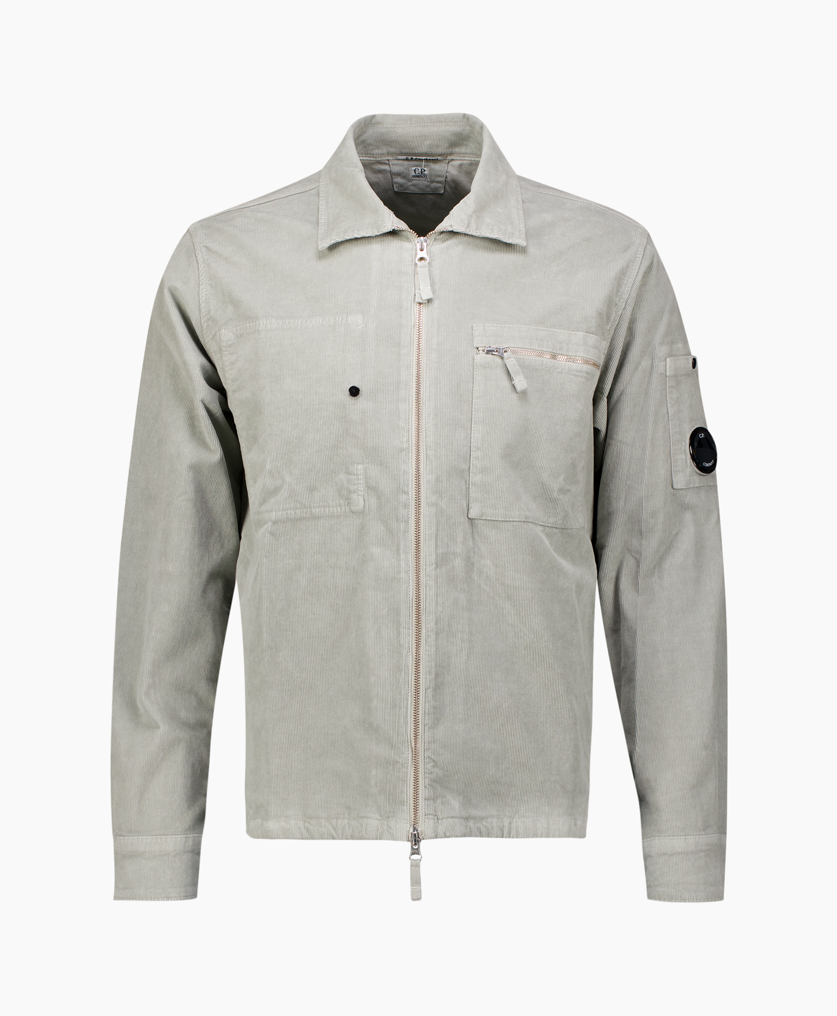 Overshirt Corduroy Zip licht groen