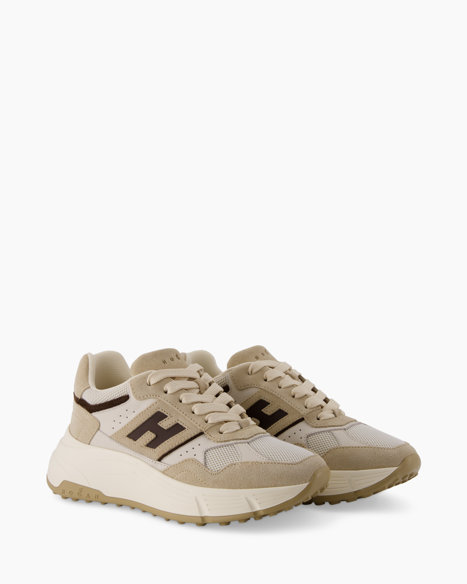 Sneaker H669 Allacciato Beige
