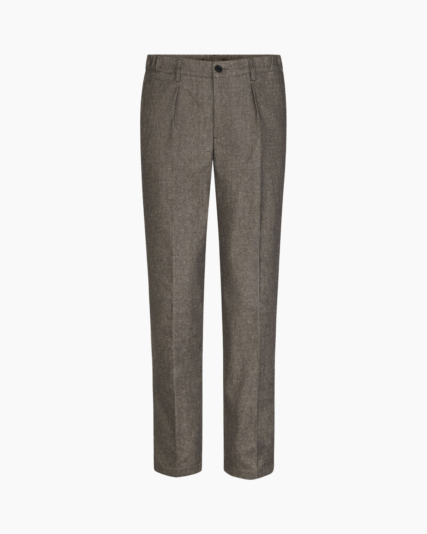 broeken, geplooid, slim, grijs, tailleband