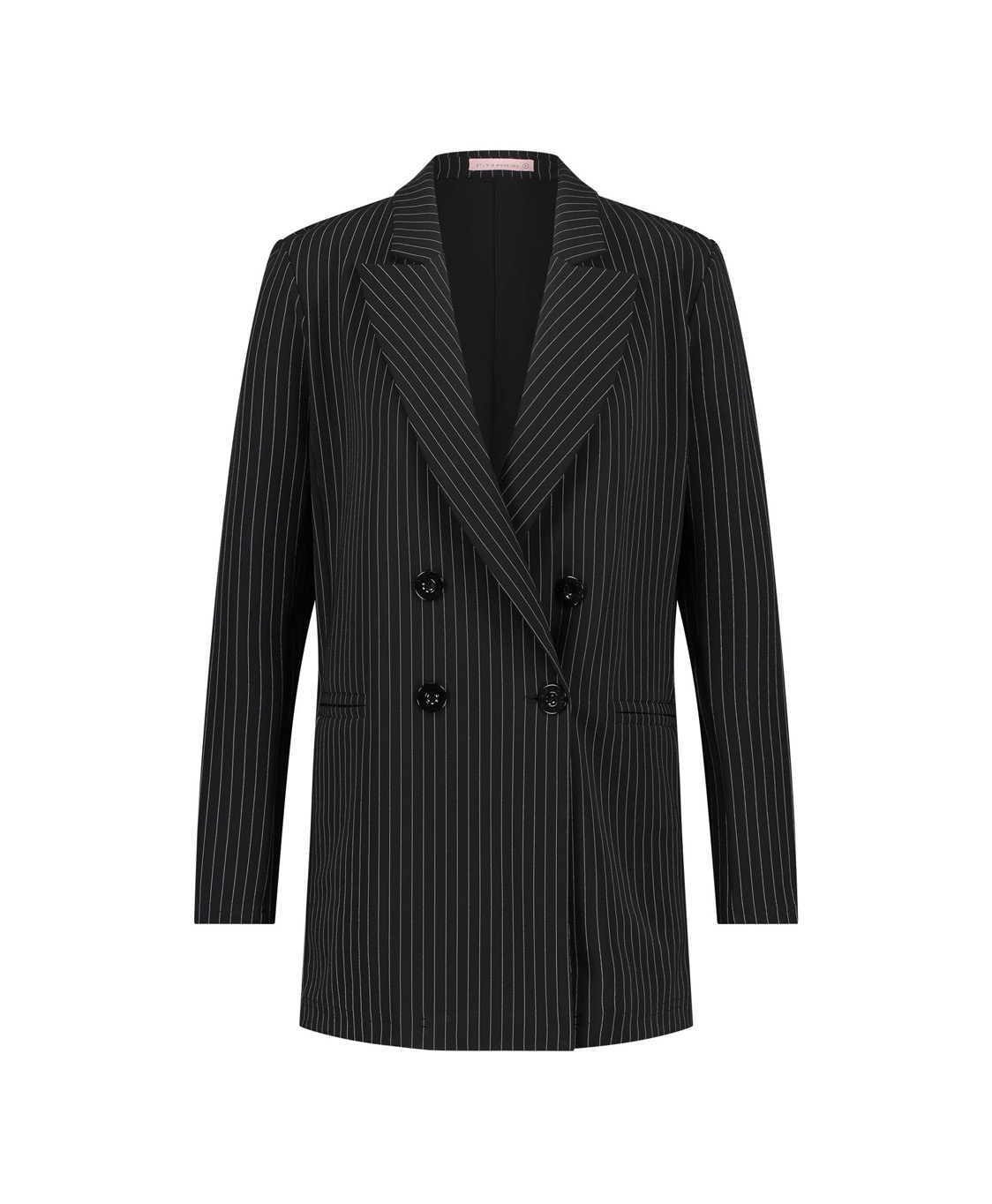 Studio Anneloes Blazer Tamar Bonded Pinstripe Zwart