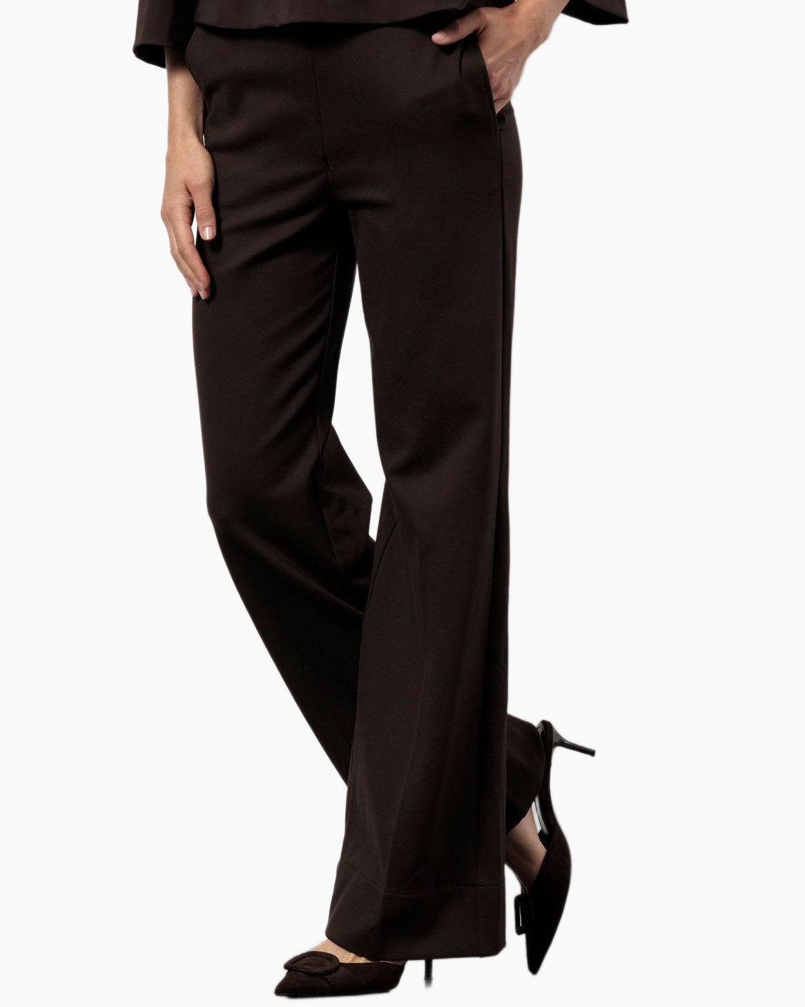 Broek Loreen Punto Trousers Donker Bruin