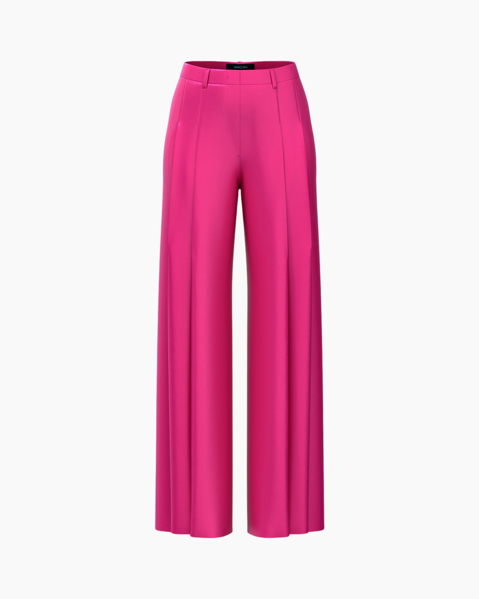 broeken, wijd uitlopende, roze, broeken, effen kleur