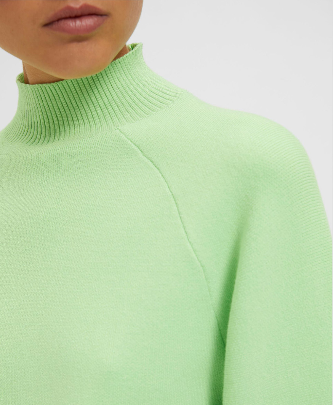 Selected Femme Pullover Merle Fyria Ls Knit Highne licht groen