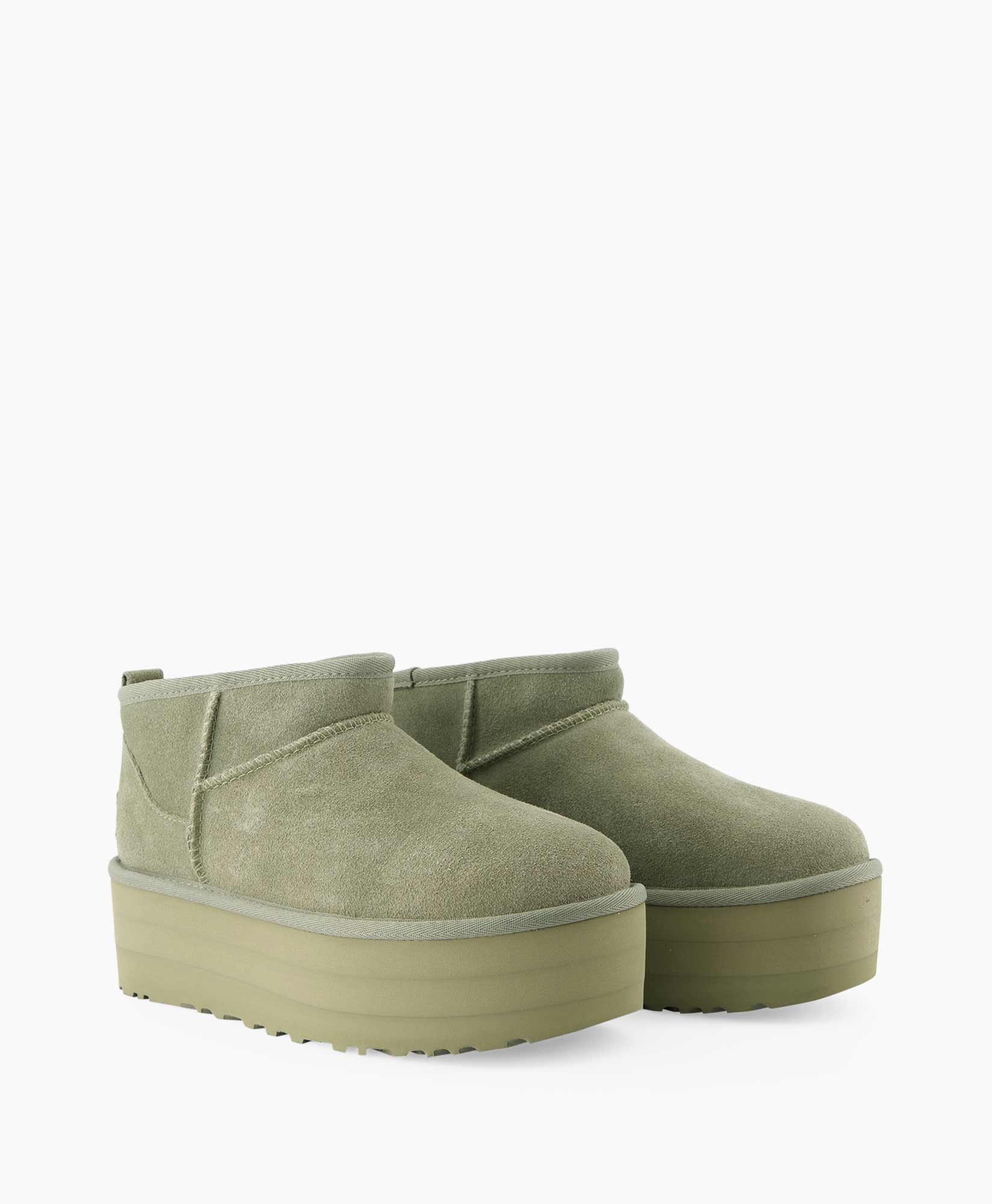 Enkellaars W Classic Ultra Mini Platform Groen Enkellaars W Classic Ultra Mini Platform Groen