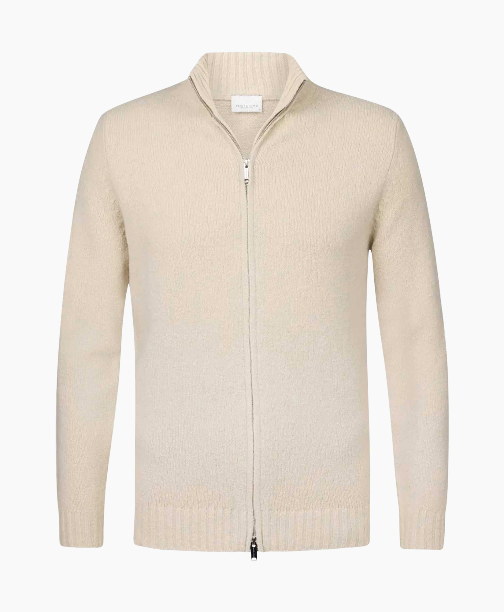 Vest Cardigan Full Zip Beige