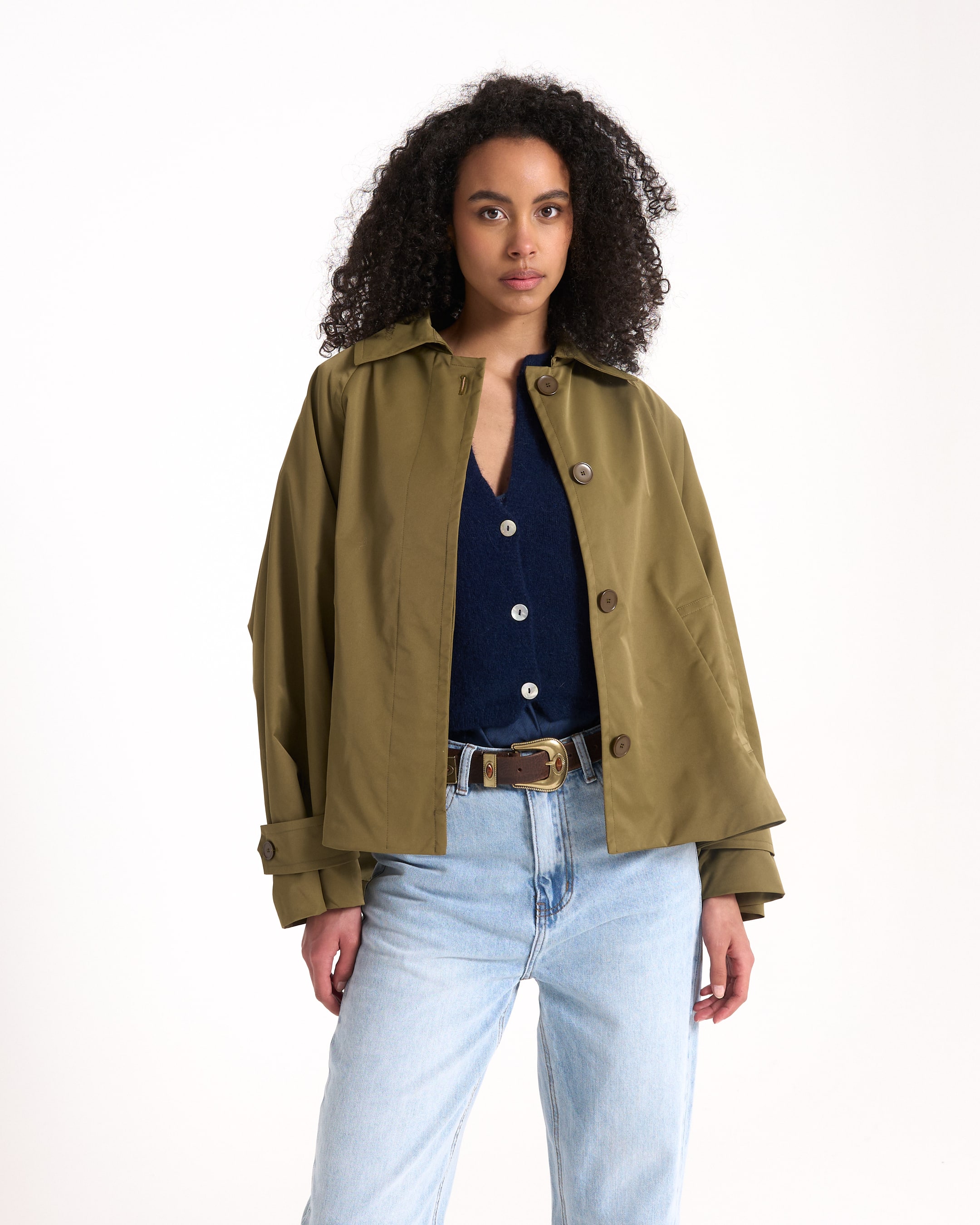 jacket, coat, olive, khaki, buttoned