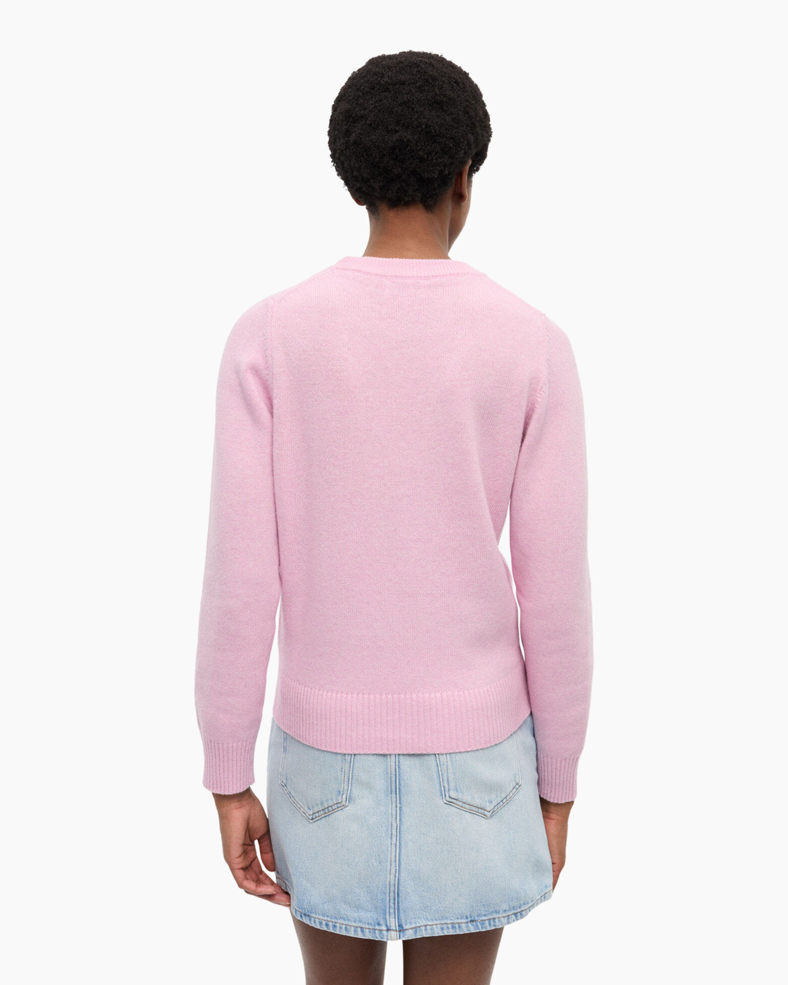 Pullover Graphic Wool Mix Poodle Roze