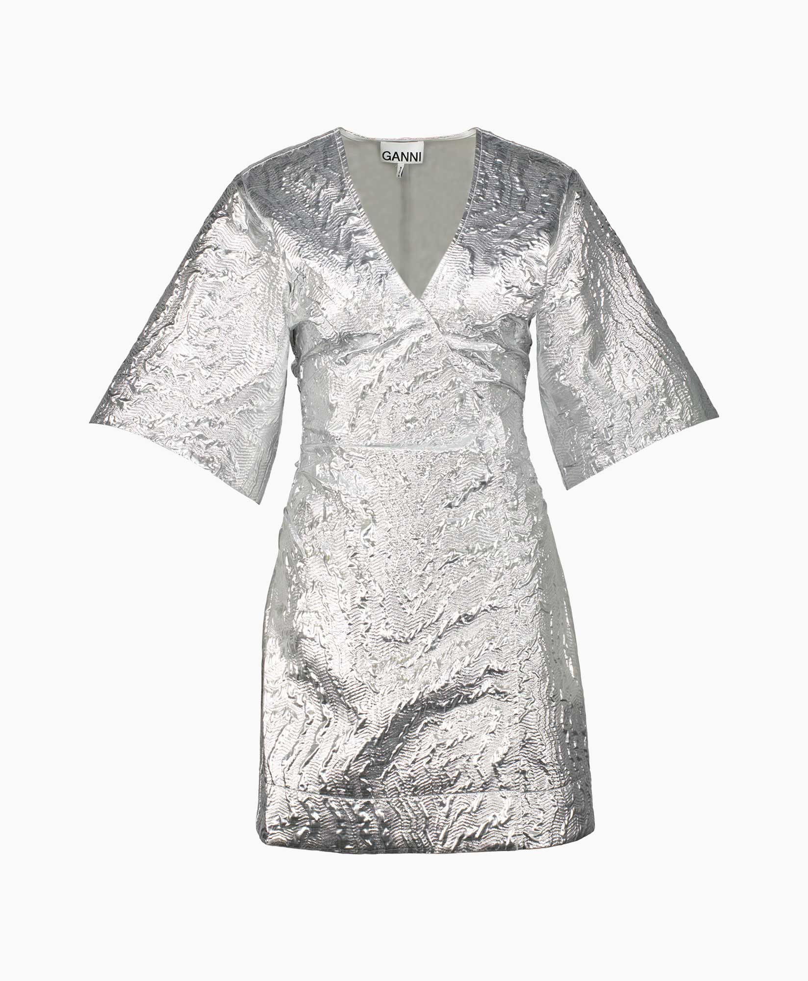 Ganni Mini Jurk F7811 Zilver