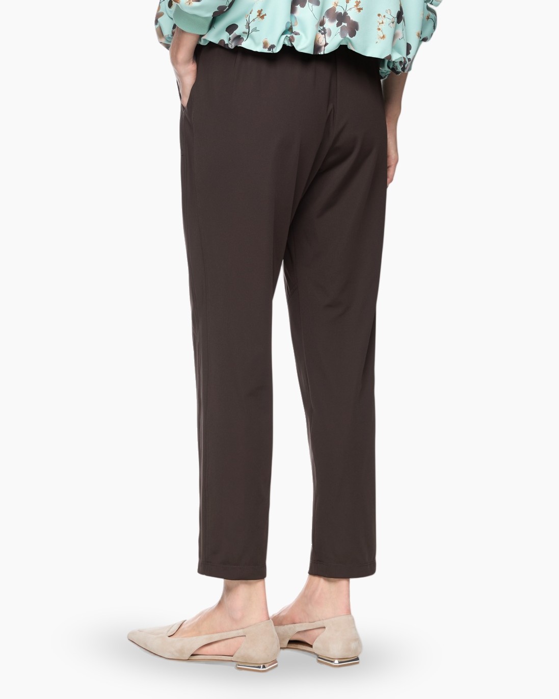 broek, touwsluiting, bruin, casual, zakken