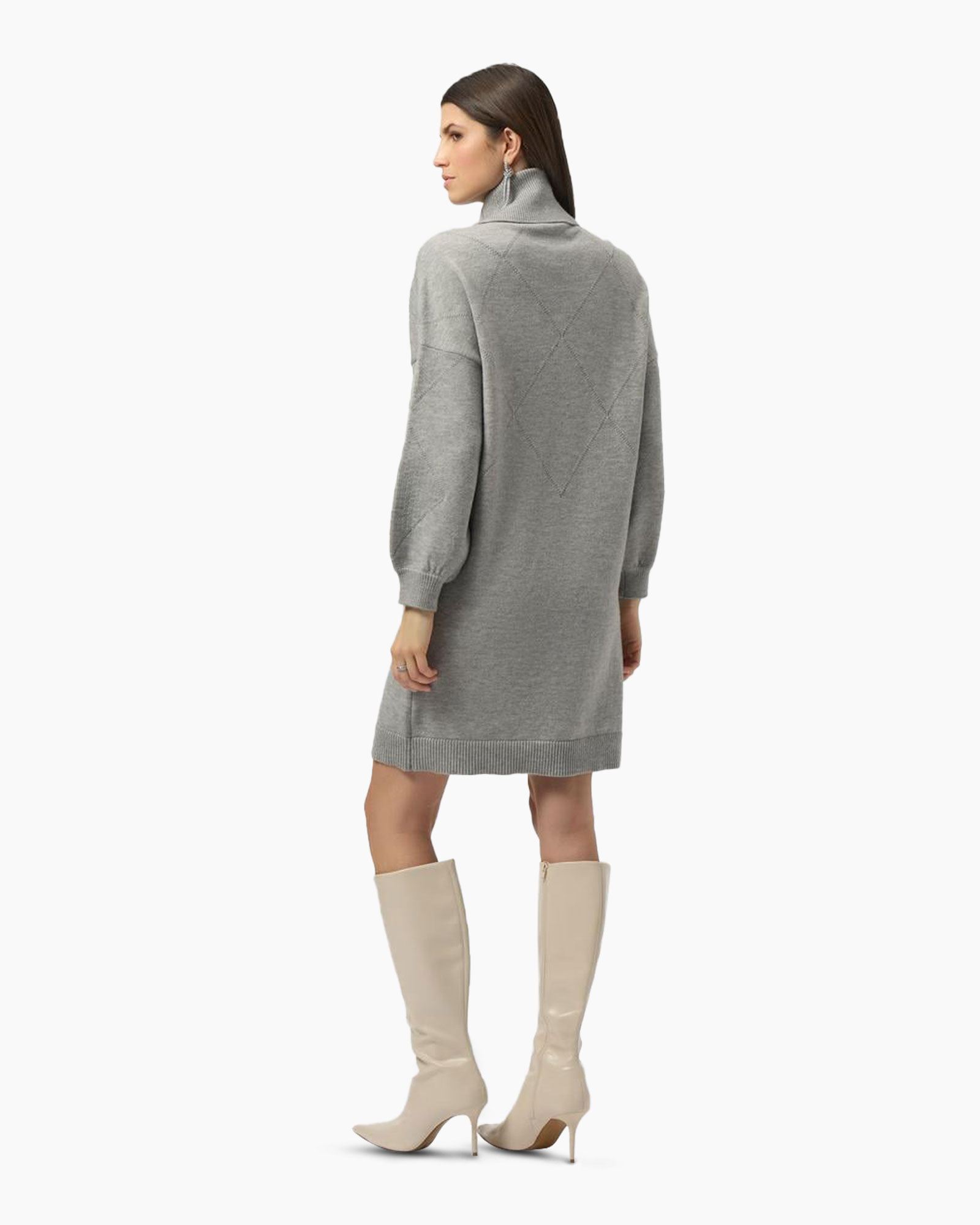 Midi Jurk Knitted Grijs