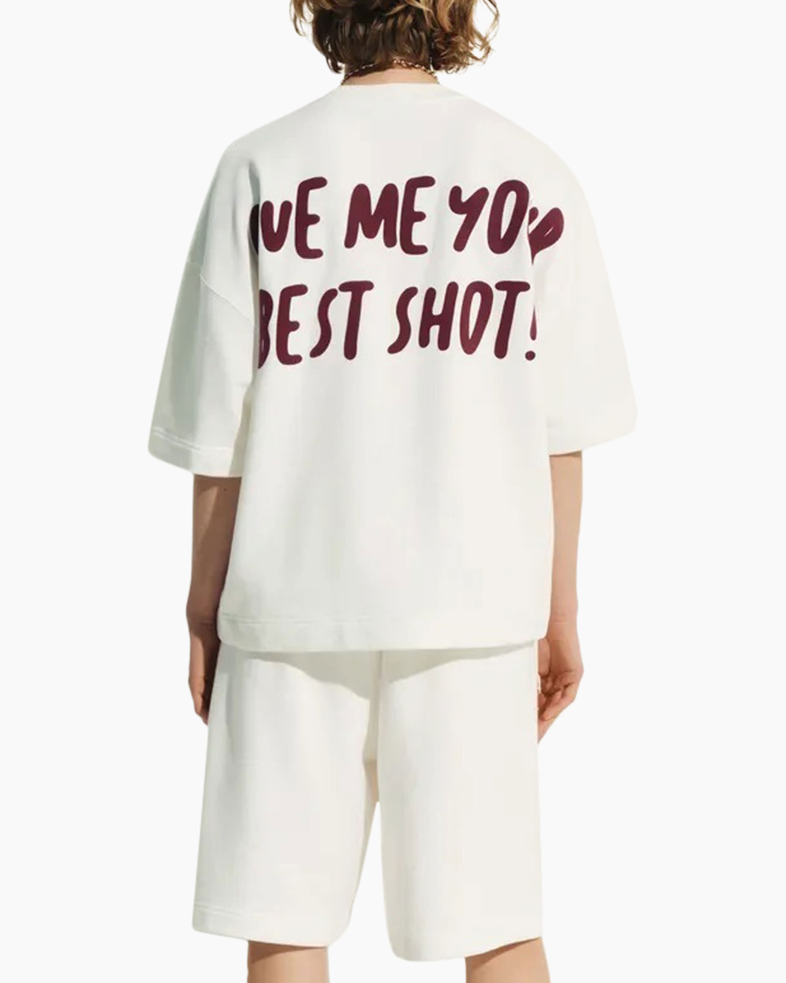 t-shirt, graphic, basketball,  oversized, white