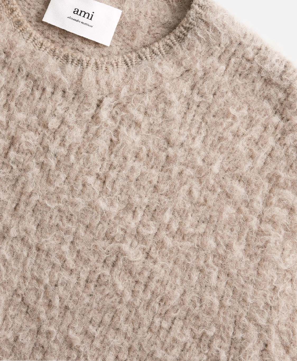 Ami Gebreide Trui Fks053.028 Beige