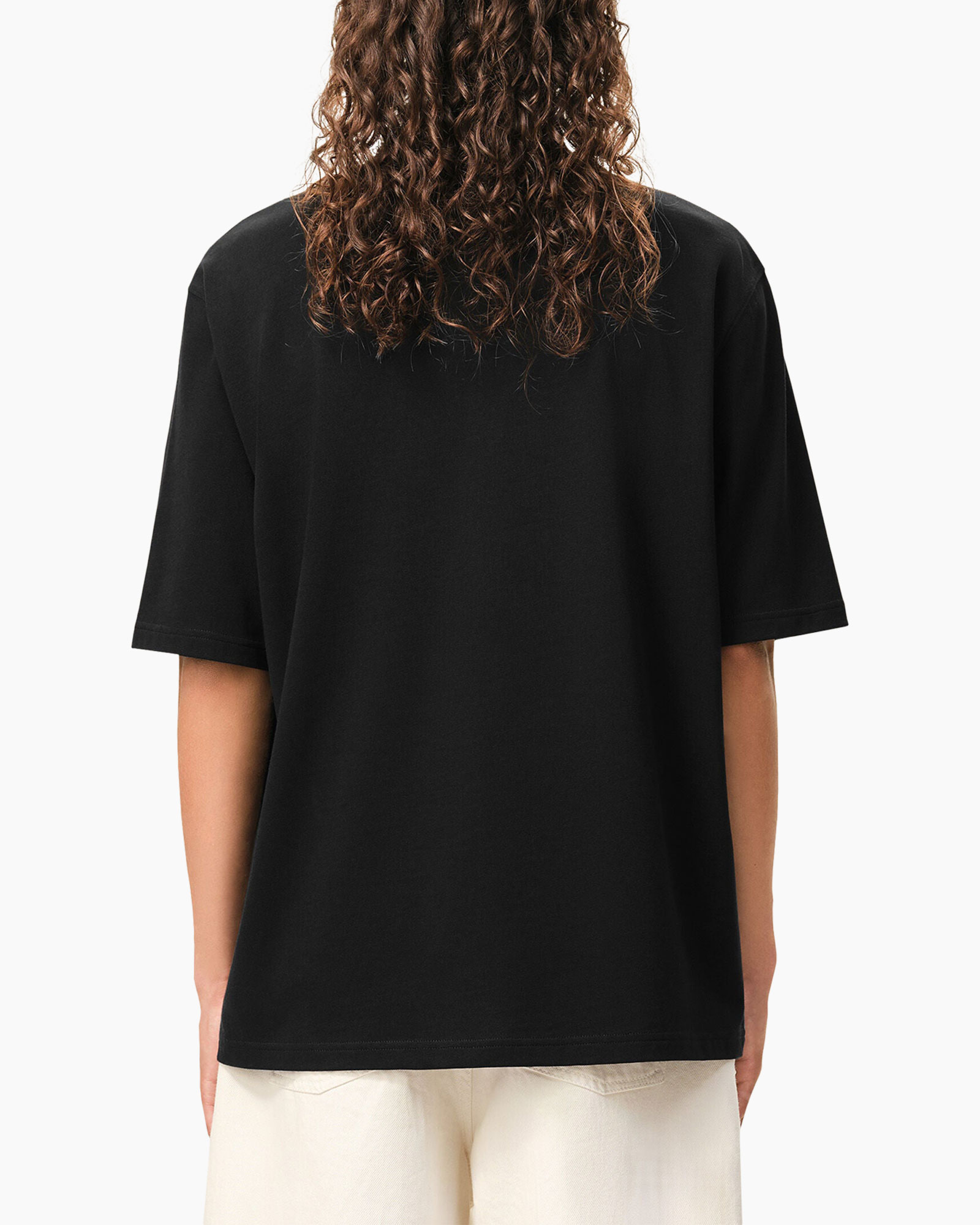 t-shirt, zwart, korte mouwen, rondhals, katoen