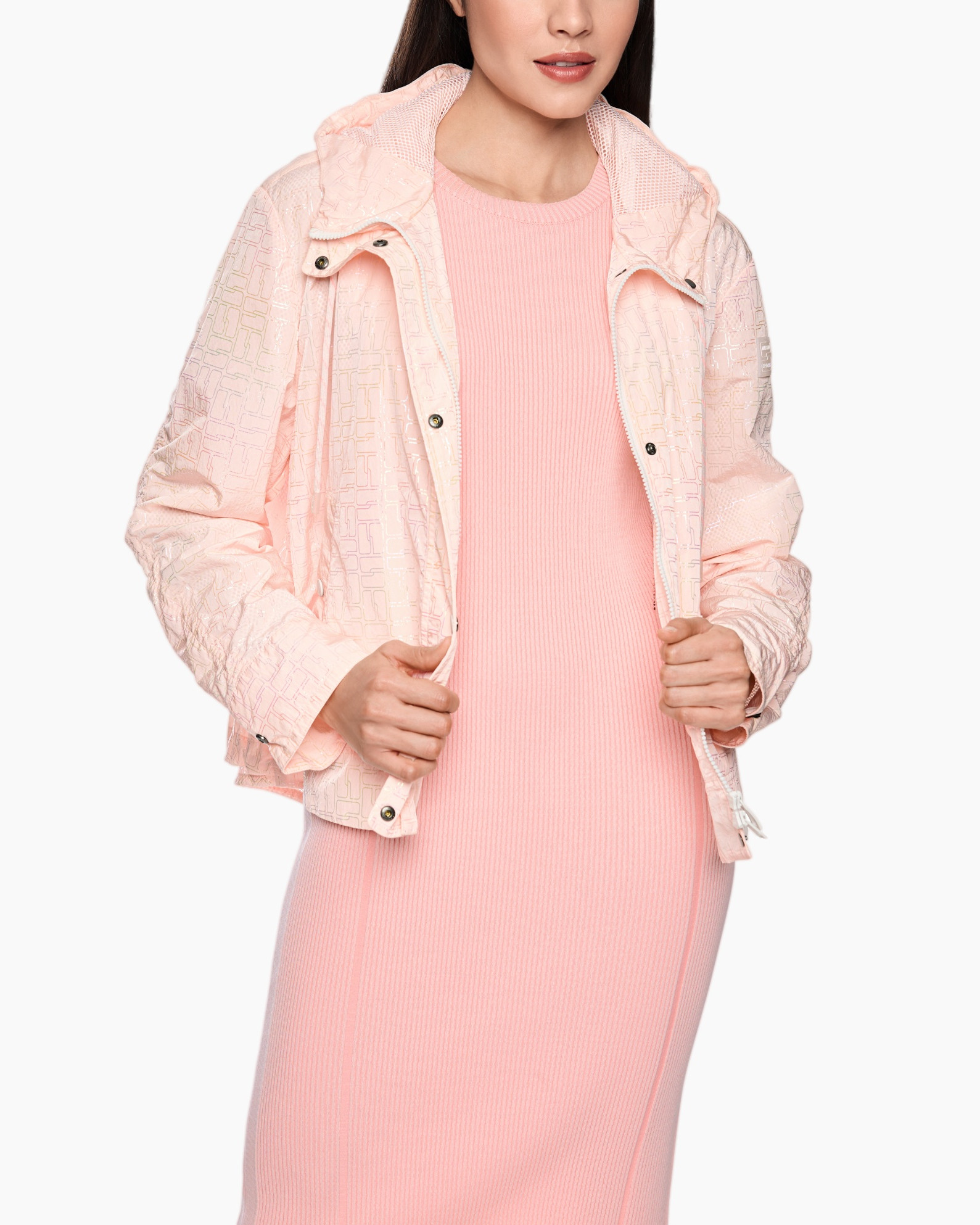 pink, jacket, windbreaker, patterned, long-sleeve