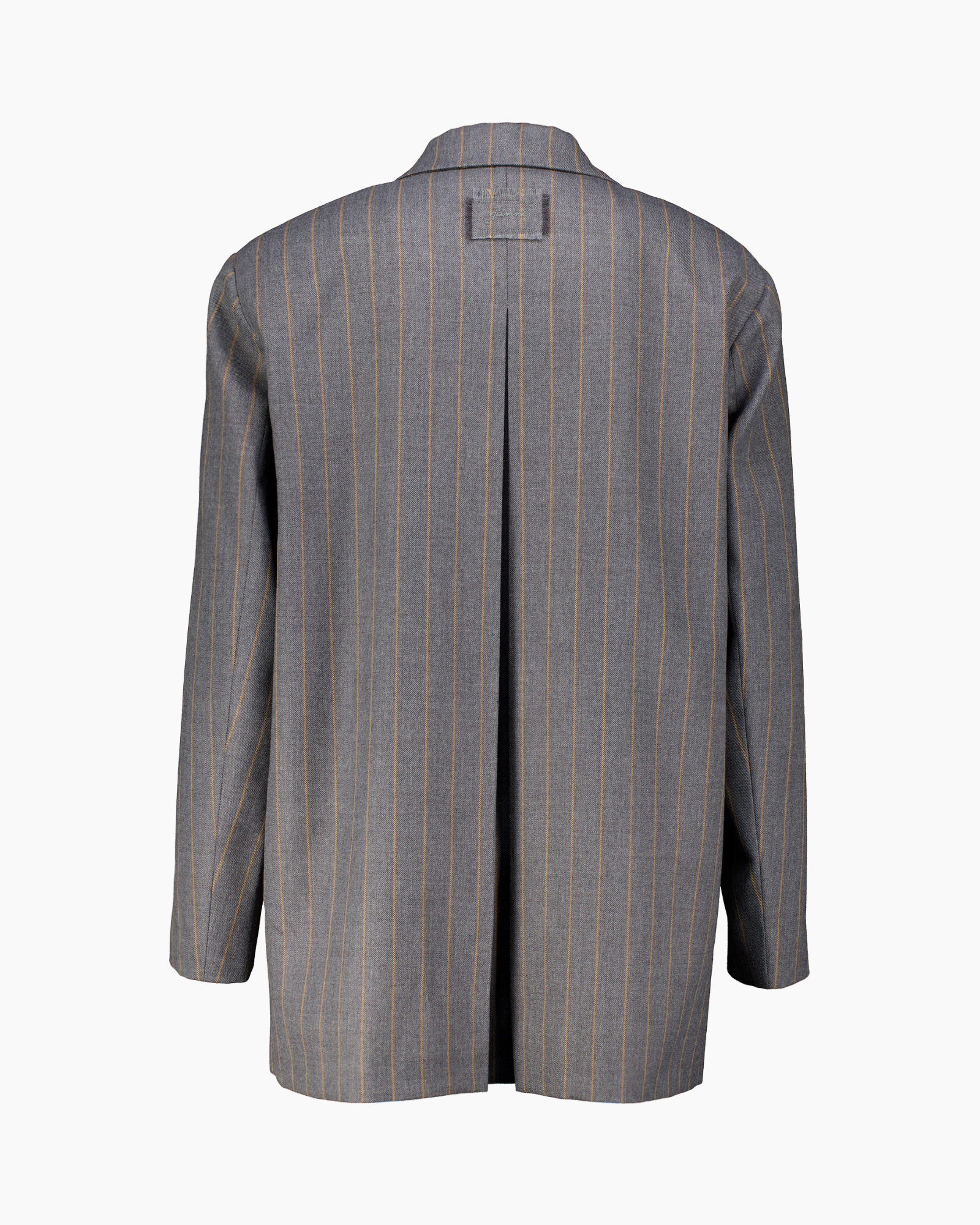 Blazer Wool Stripe Grijs