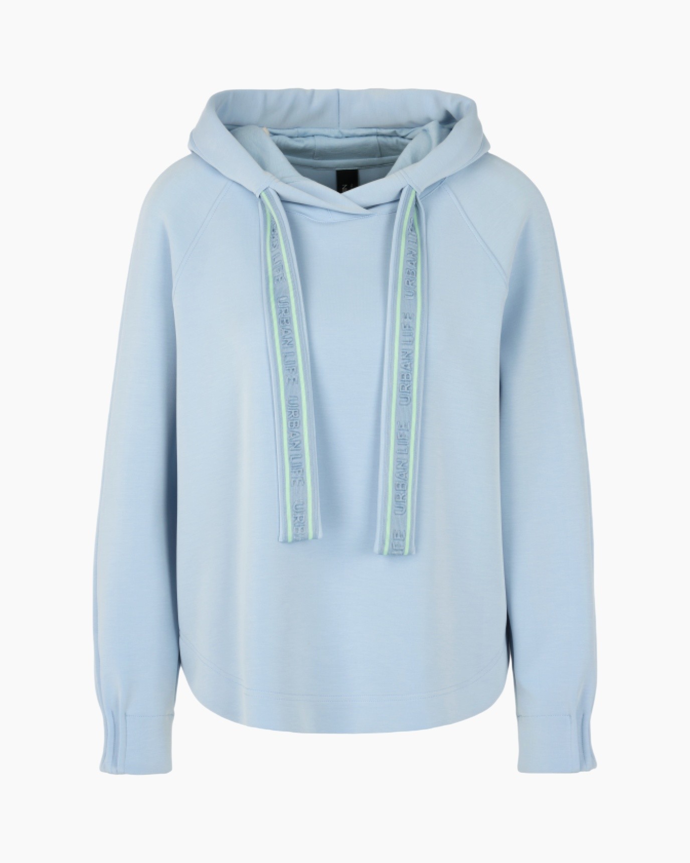 hoodie, pullover, lichtblauw, trekkoord, lange mouwen