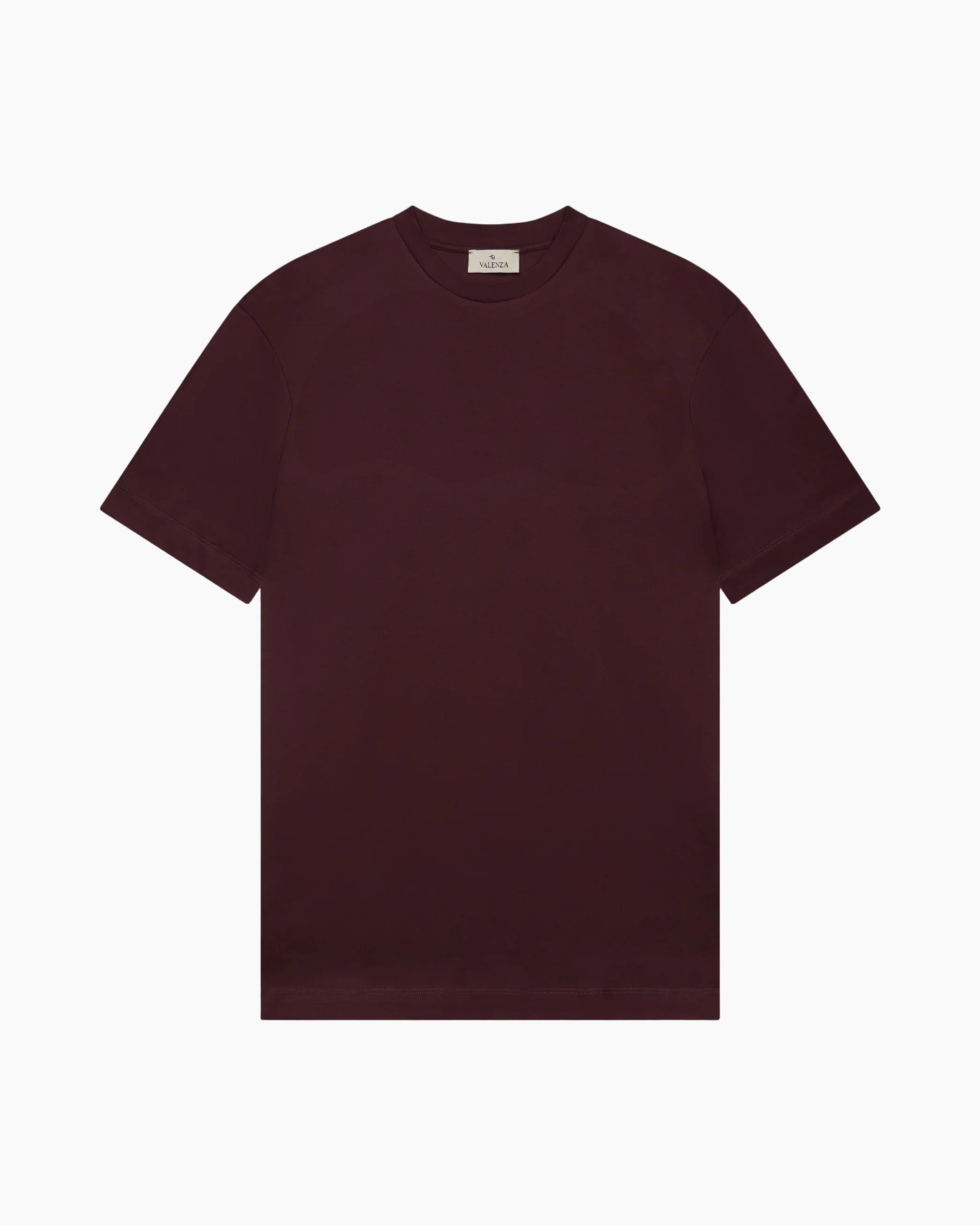t-shirt, korte mouwen, effen, bordeaux, katoen