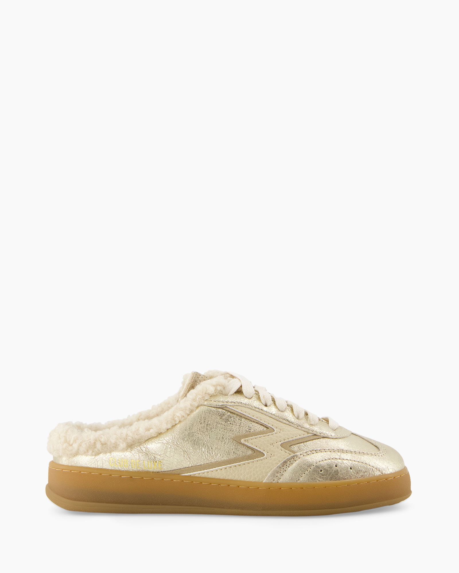 goud, sneaker,  schoen, vachtvoering, laag profiel