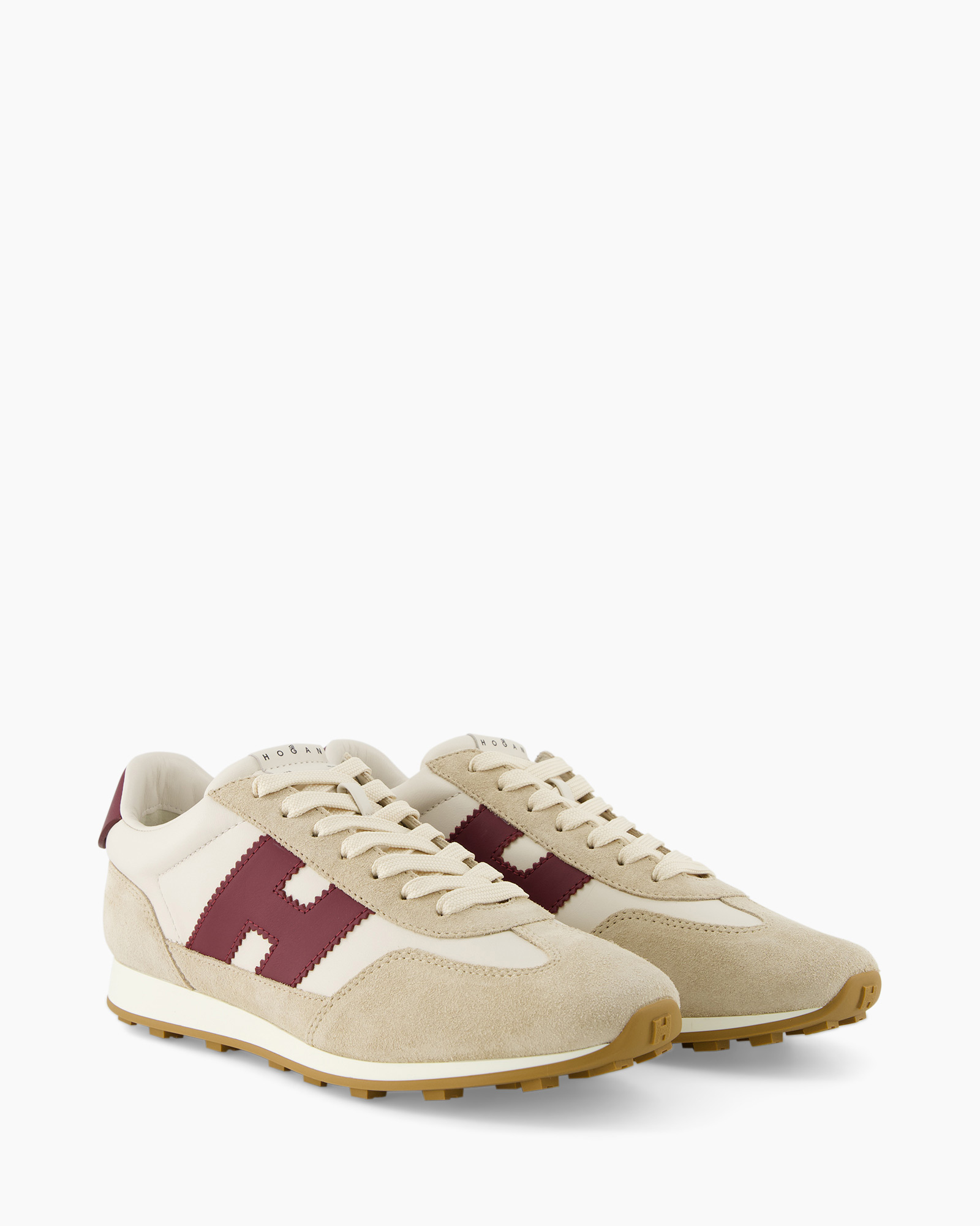 schoen, sneaker, lasergesproken-blok?, beige, rood-logo