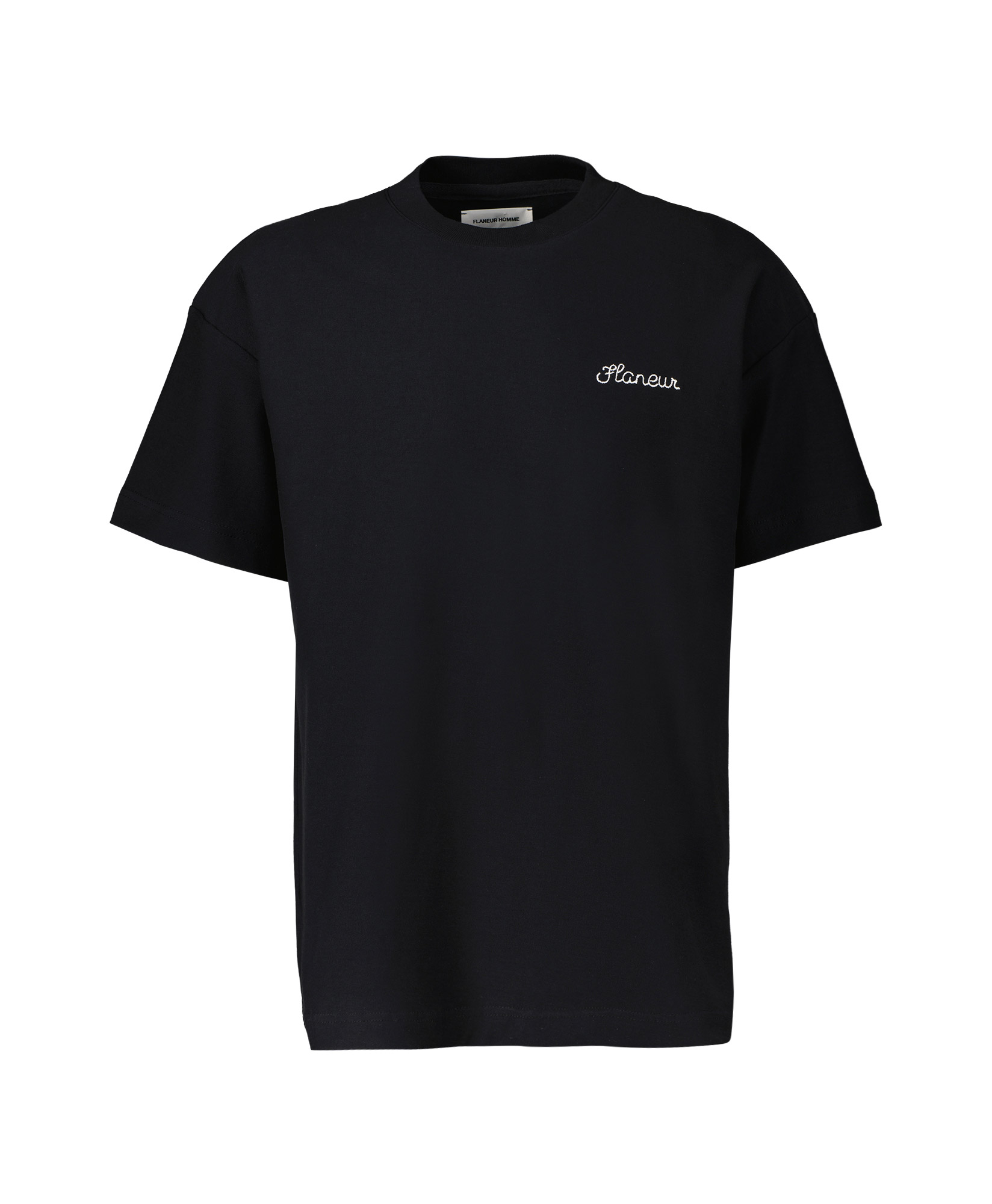 Flaneur Homme T-shirt Flaneur Signature Cotton T-s Zwart