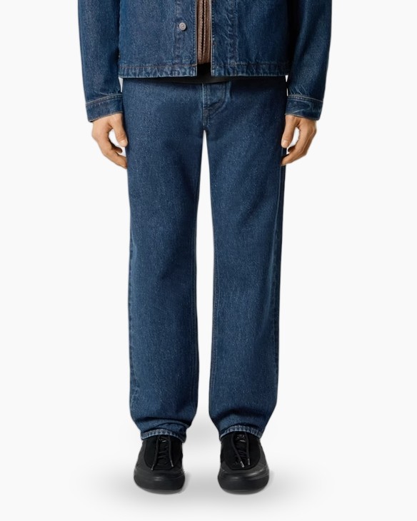 spijkerbroek, broek, blauw, denim, wijdere been