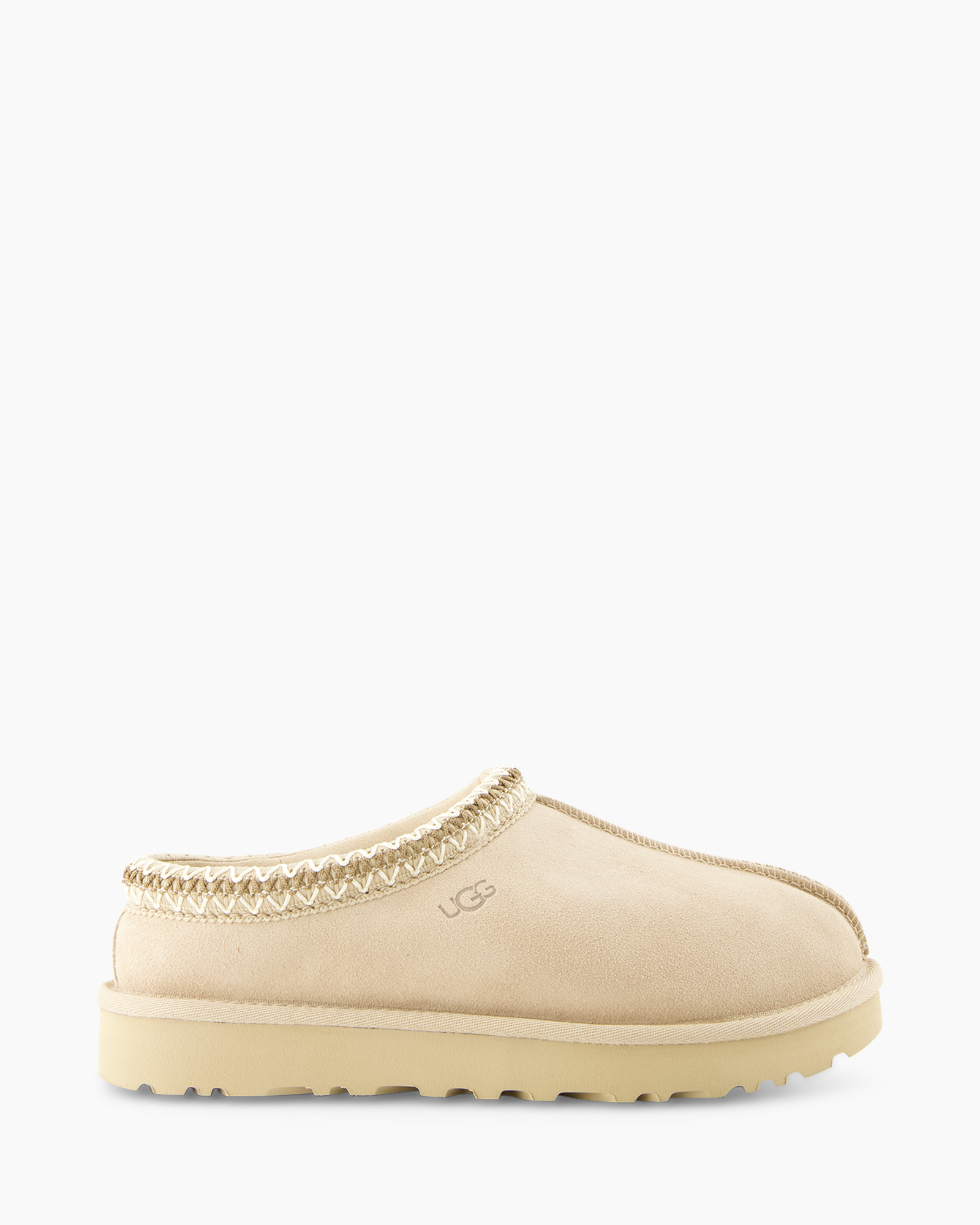 slaapslipper, beige, suède, mocassijn, UGG