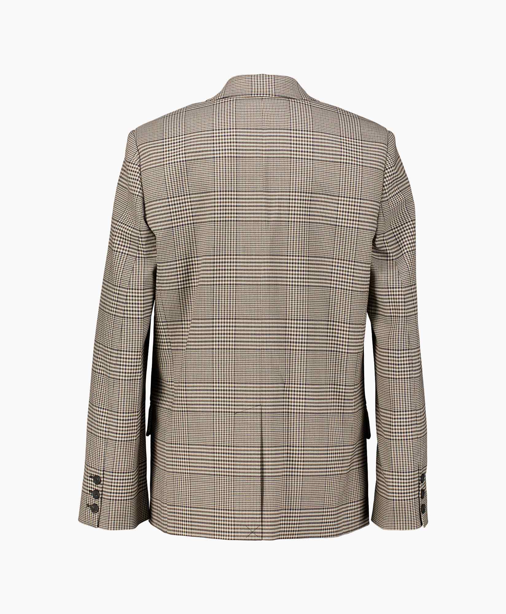 blazer, plaid, geruit, twee-knops, lijf