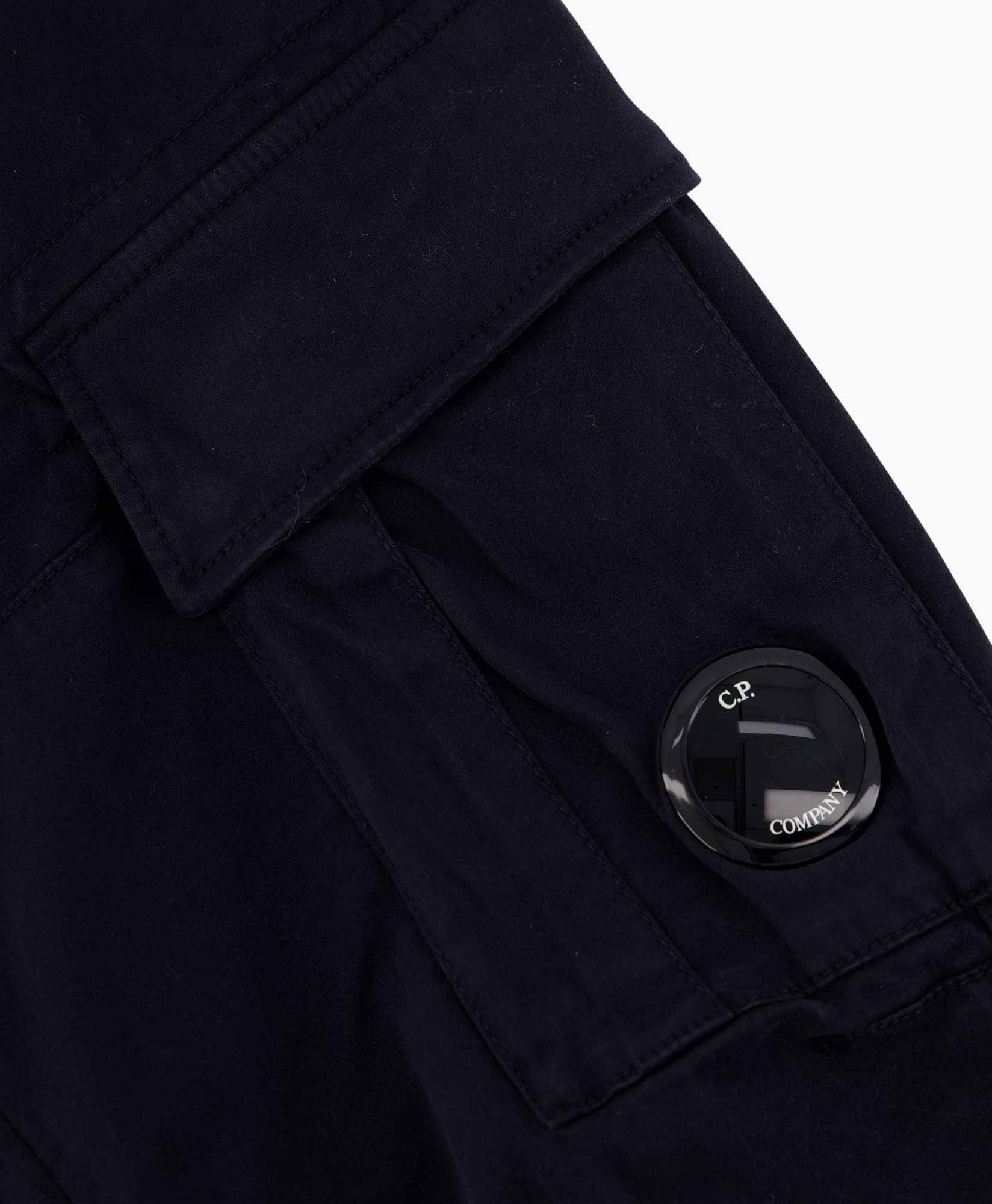 Cp Company Cargobroek Stretch Sateen Cargo Donker Blauw