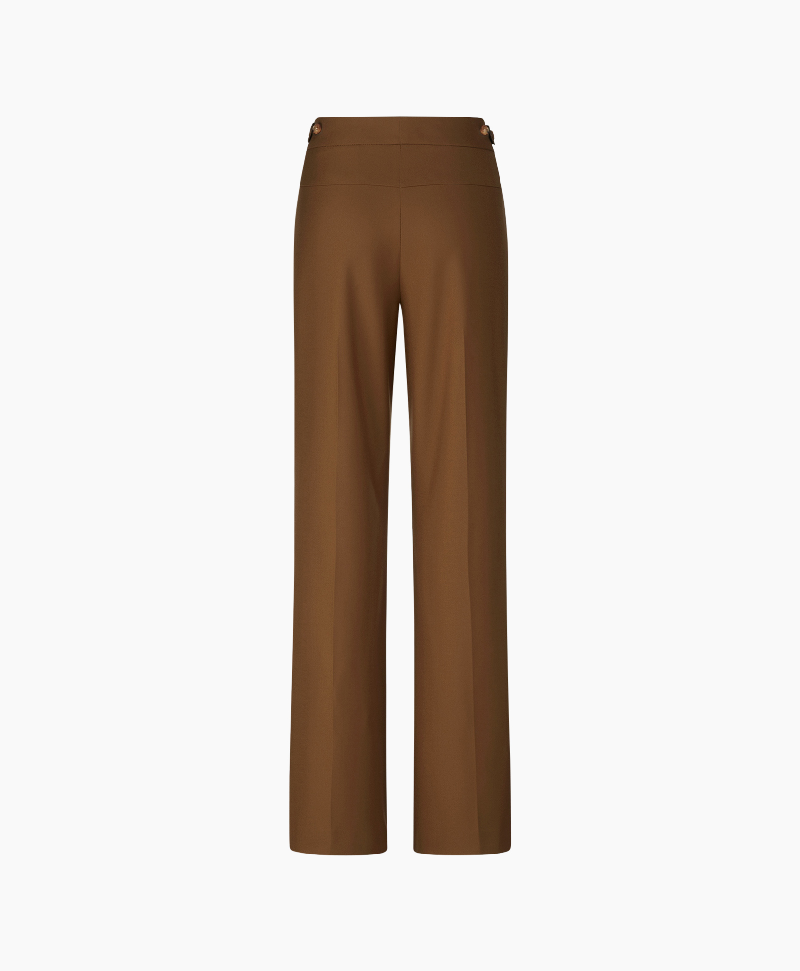 broek, broek, bruin, wijd, knopen