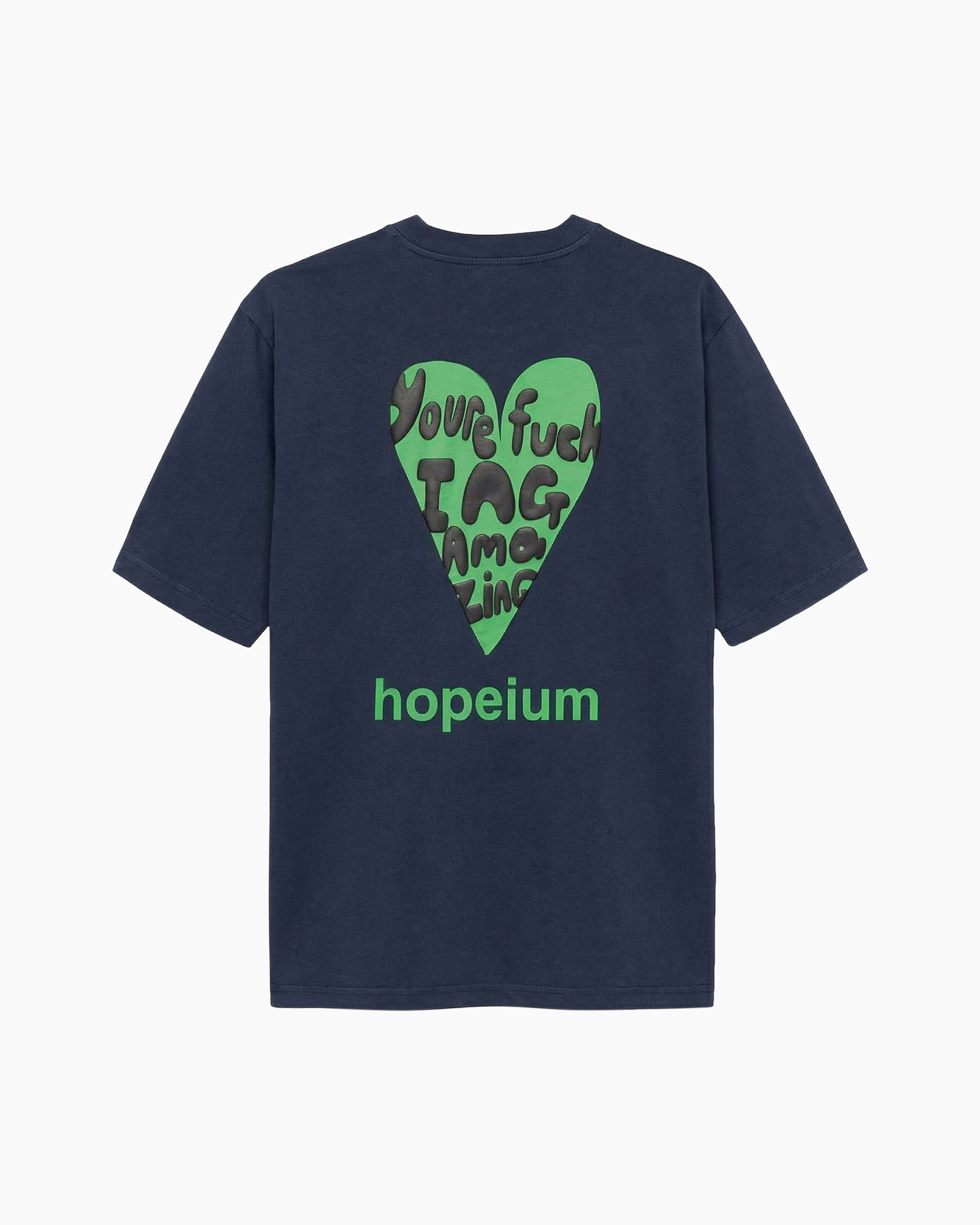 t-shirt, t-met_print, korte_mouw, donkerblauw, hart ontwerp