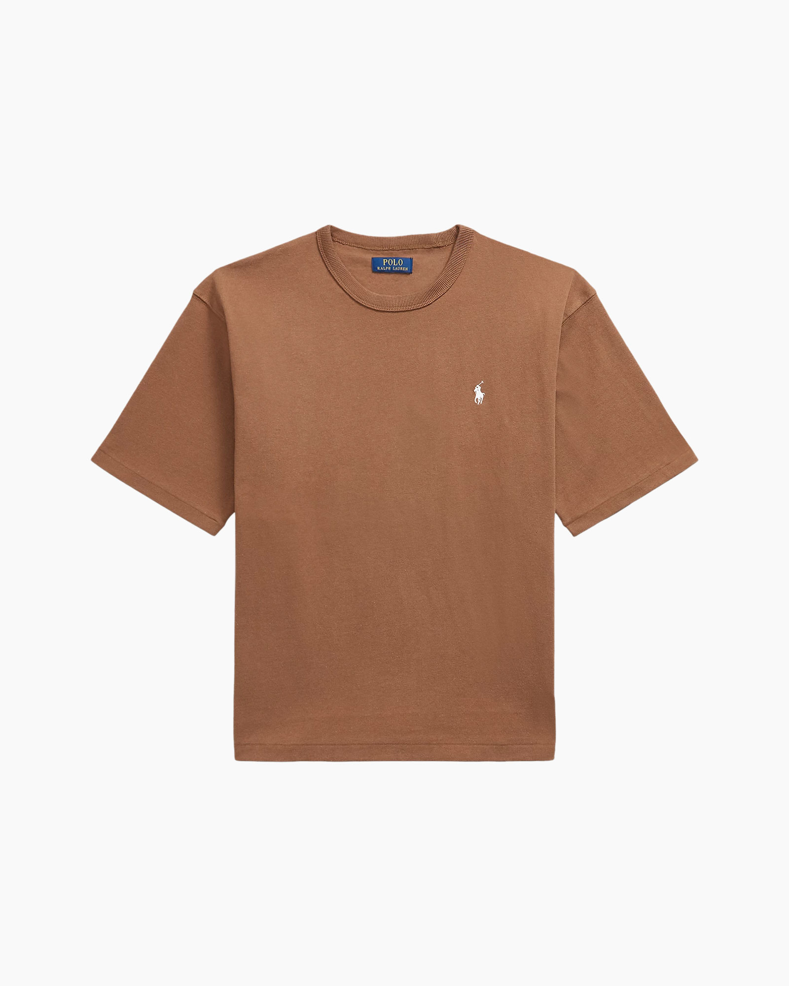 T-shirt, katoen, bruin, kort-sleeve, logo