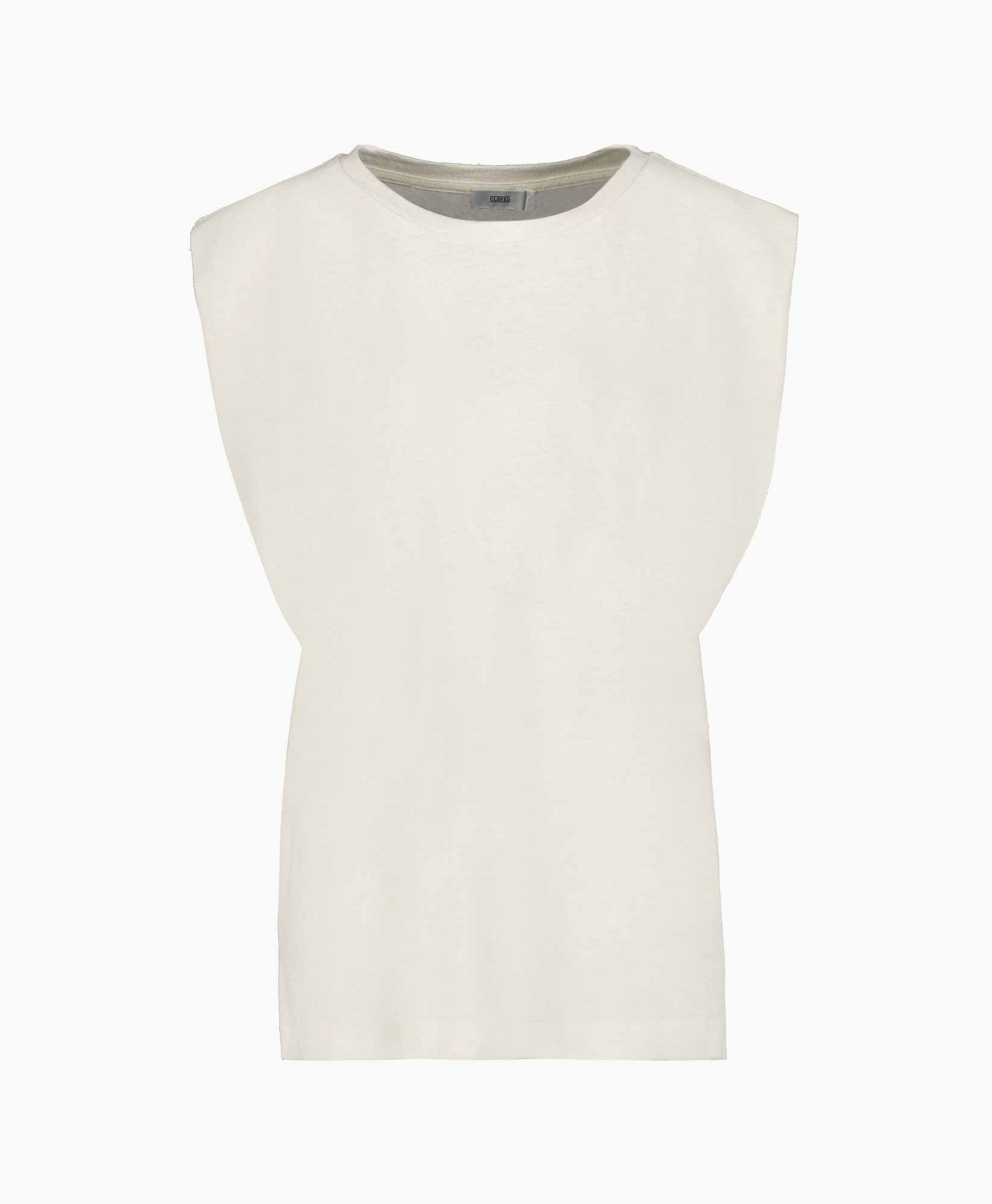 Closed Top & T-shirt Sleeveless T-shirt Off White