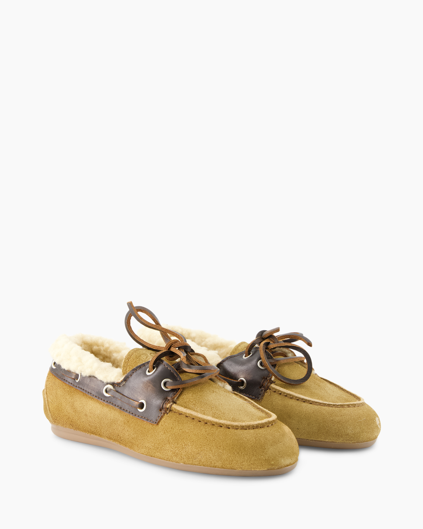 moccassin, schoen, shearling, suede, veters