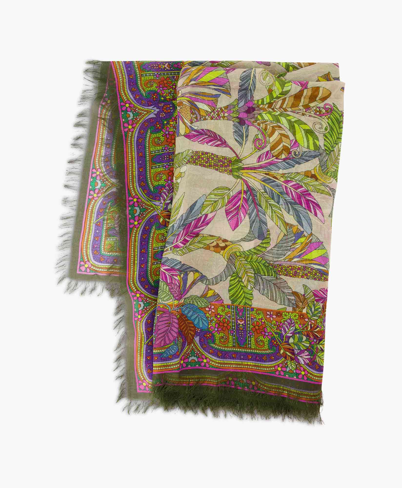 Riani Sjaal 339220-9550 Groen dessin