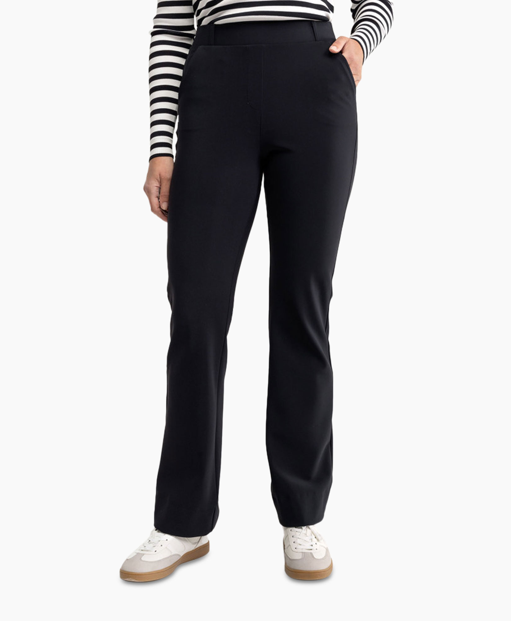 Broek Flair Bonded Trousers Zwart dessin