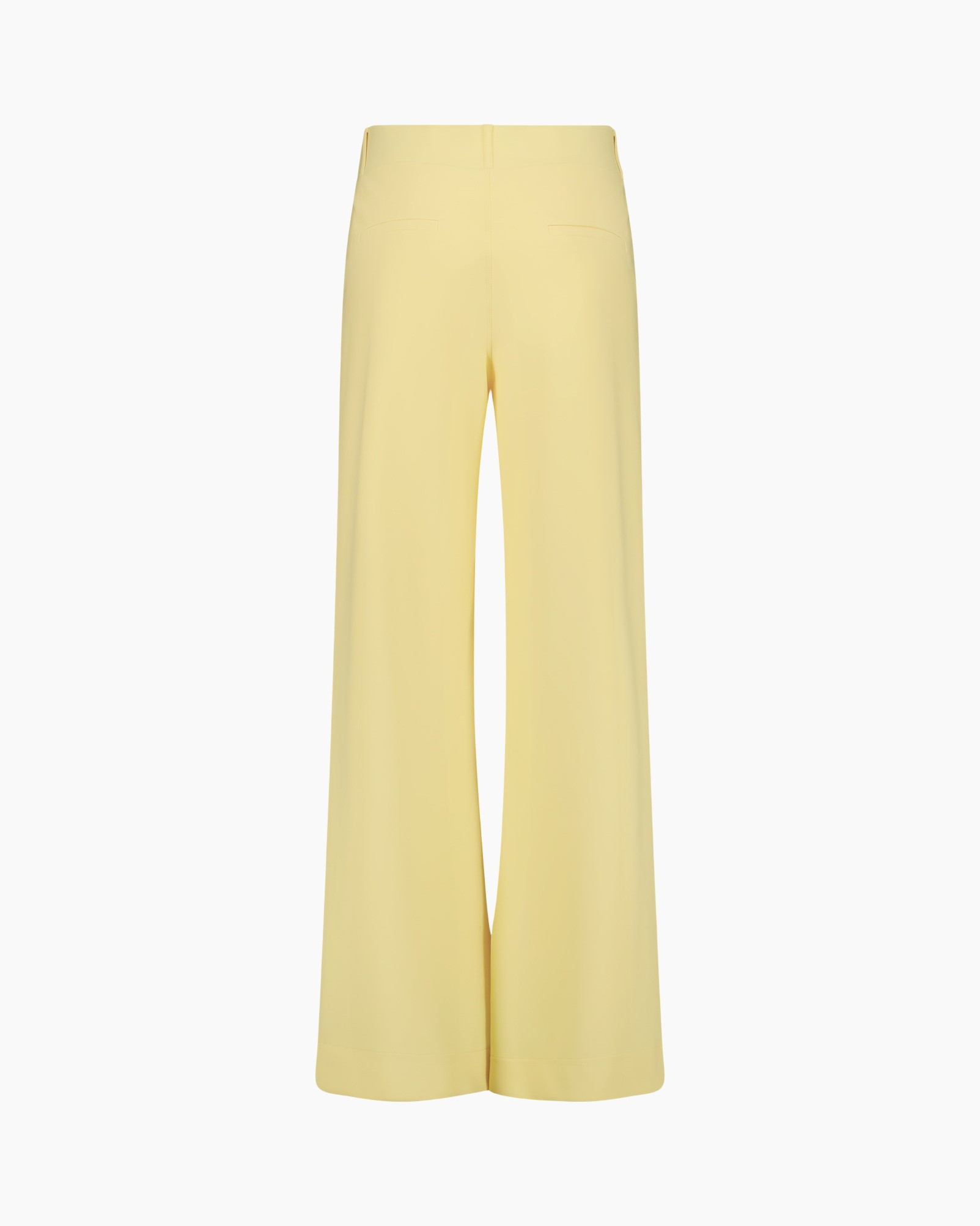 broeken, wijd uitlopend, geel, culotte, pull-on