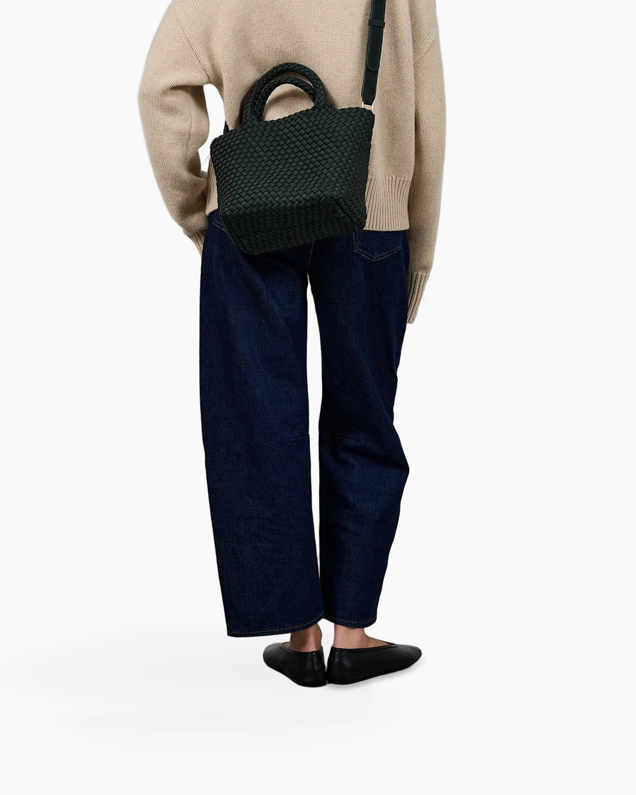 tassen, handtas, wanndelrieme crossbody?, donkergroen, geweven patroon