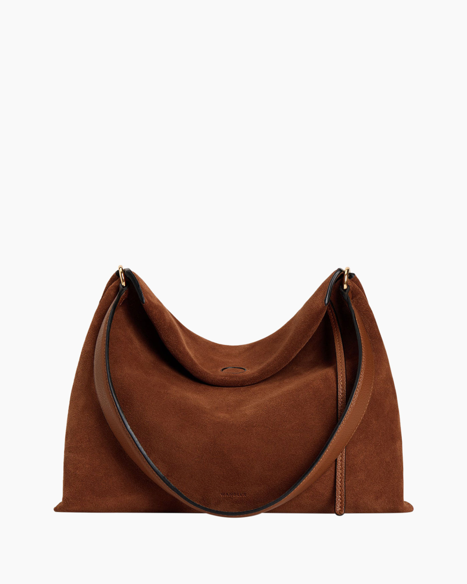 tas, schoudertas, bruin, suede, brede band, tas, handtas, bruine, suede, schoudertas